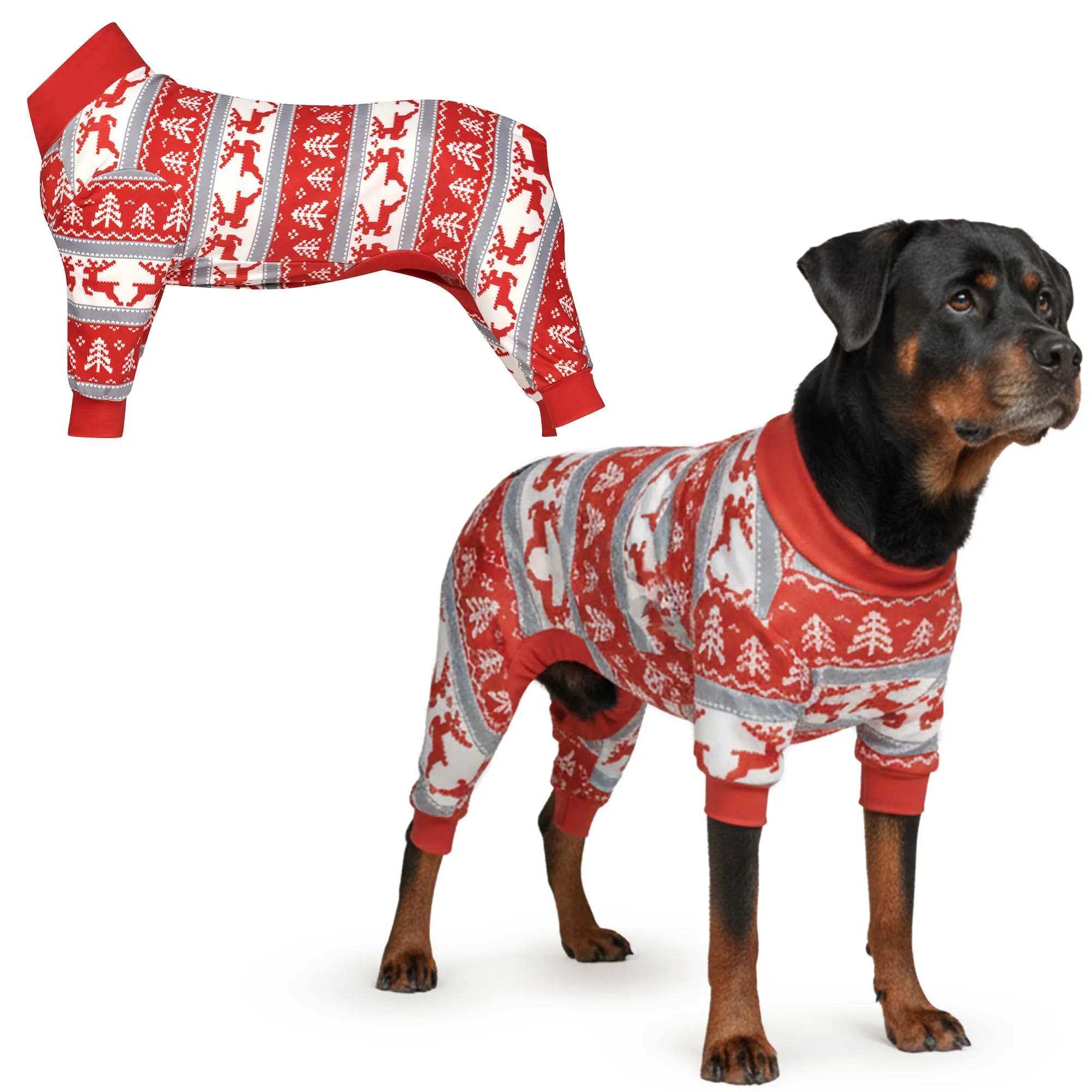 Spark Paws Pigiama Natalizio per Cani, XXXX-Large, Paese delle Merav - immagine 1