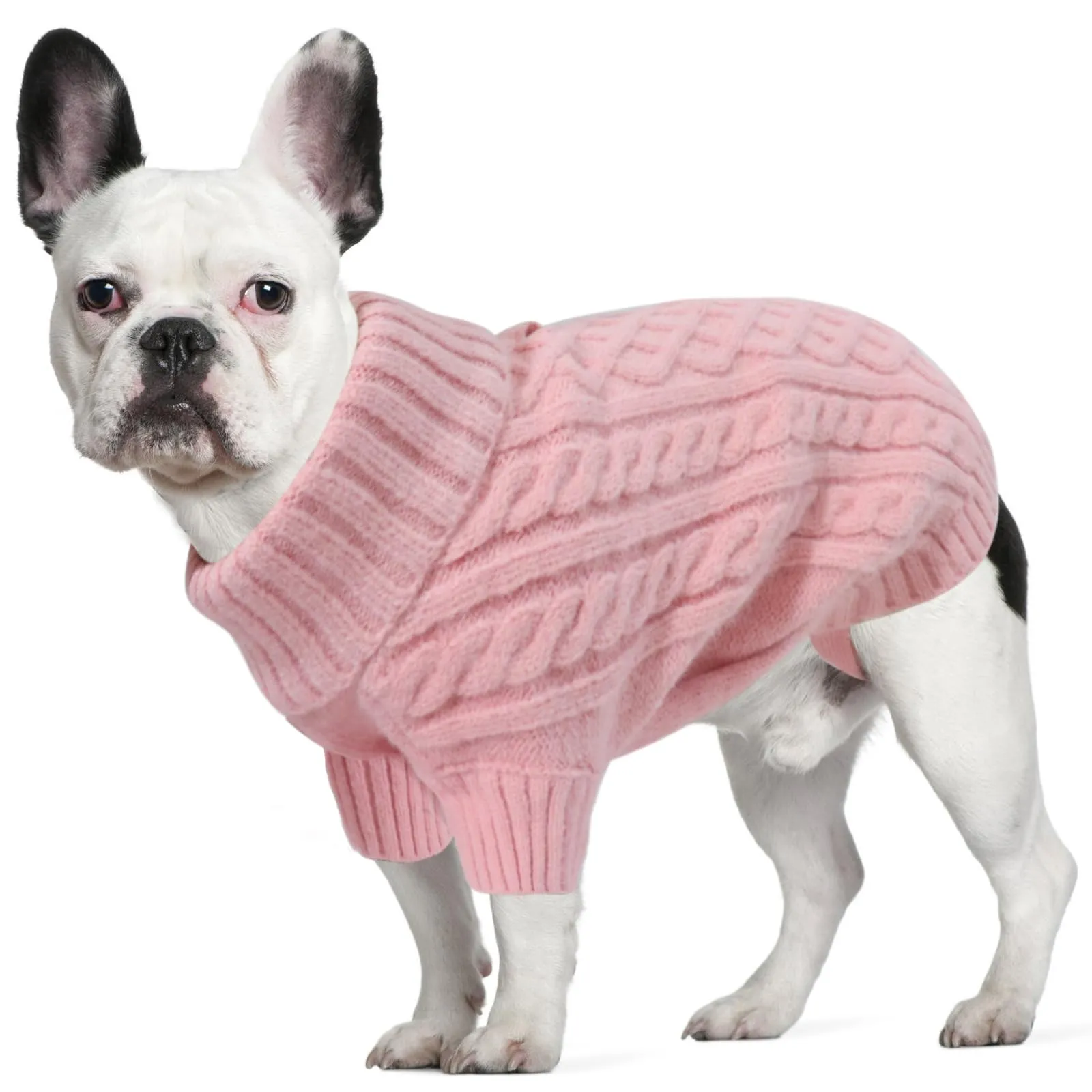 LiebeDD Maglione per Cane Invernale Termico a Dolcevita, Rosa, Taglia L - immagine 1
