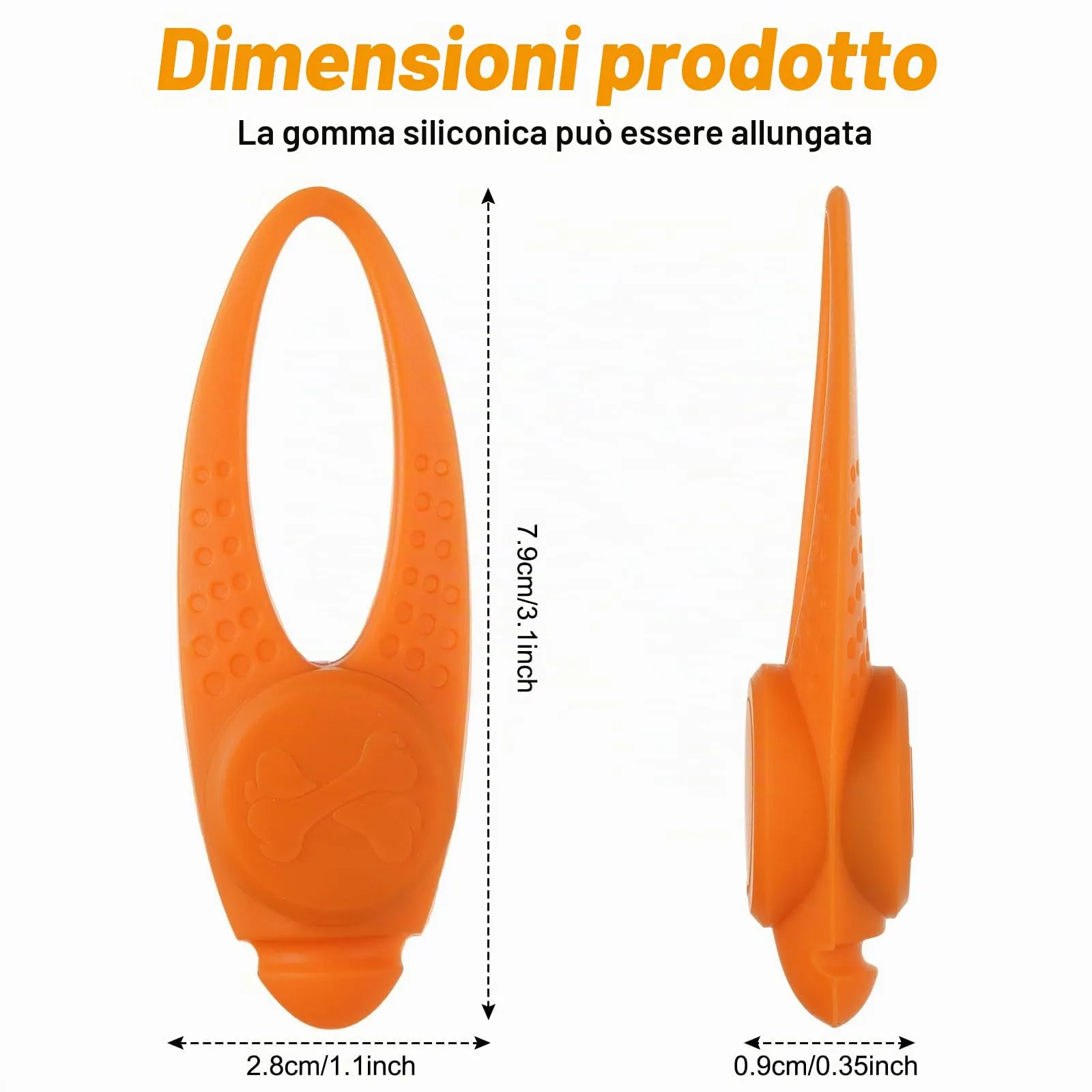 AUAUY Luce per Collare Cani e Gatti, Clip-On Ciondolo Luminoso, 5 Colori - immagine 7