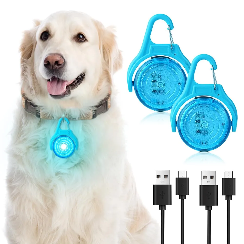 AUAUY Luce Lampeggiante a LED di Sicurezza Ricaricabile USB, Blu, 2pz - immagine 1