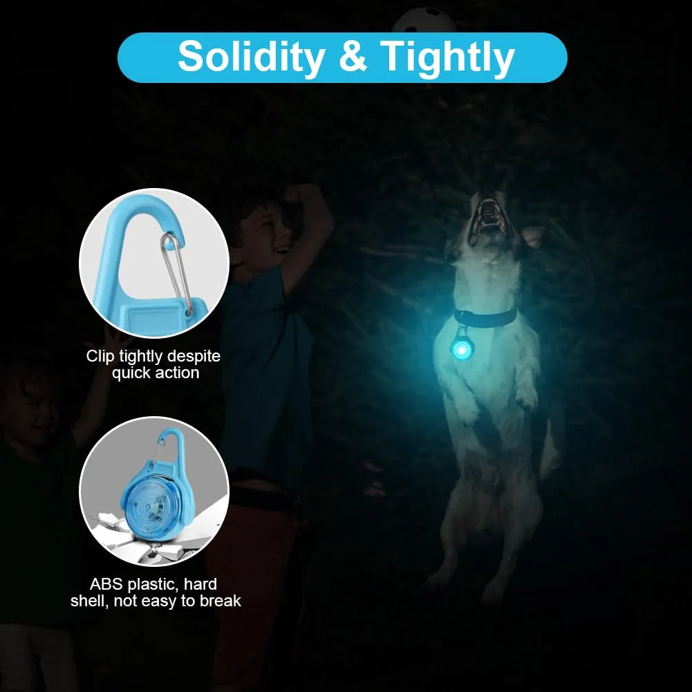 AUAUY Luce Lampeggiante a LED di Sicurezza Ricaricabile USB, Blu, 2pz - immagine 3