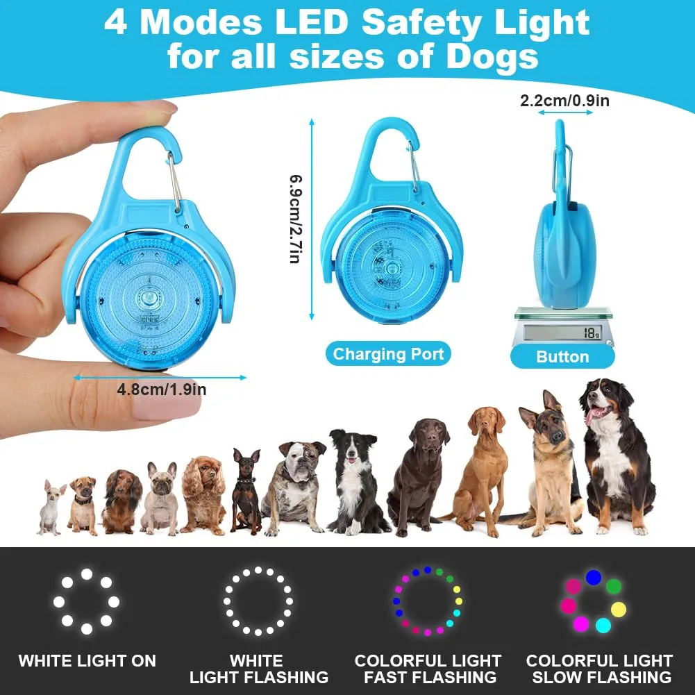 AUAUY Luce Lampeggiante a LED di Sicurezza Ricaricabile USB, Blu, 2pz - immagine 6