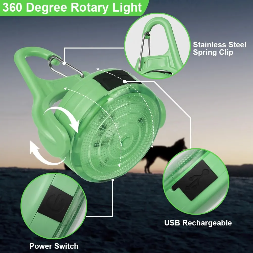 AUAUY Luce Lampeggiante a LED di Sicurezza, Ricaricabili USB, 2 Pezzi, Verde - immagine 3