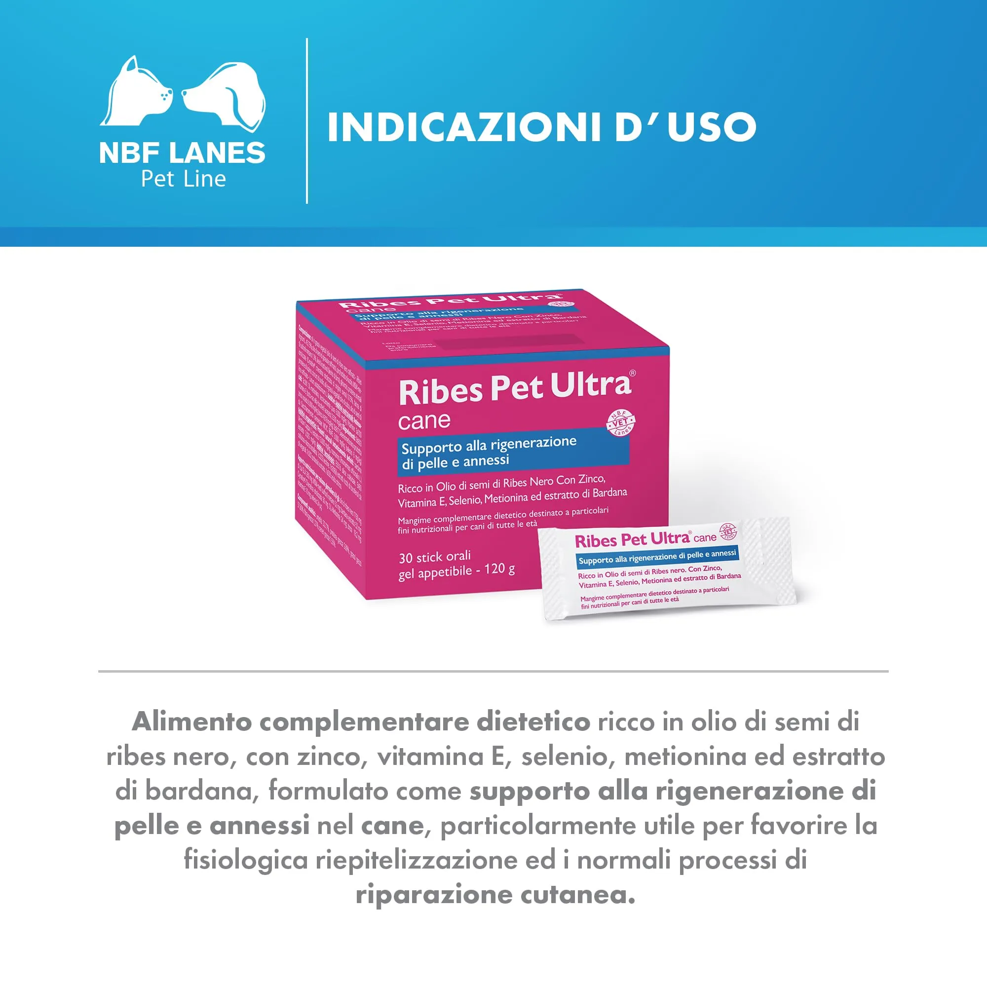 NBF Lanes Ribes Pet Ultra Cane, Gel, 30 Buste da 4 g - immagine 3