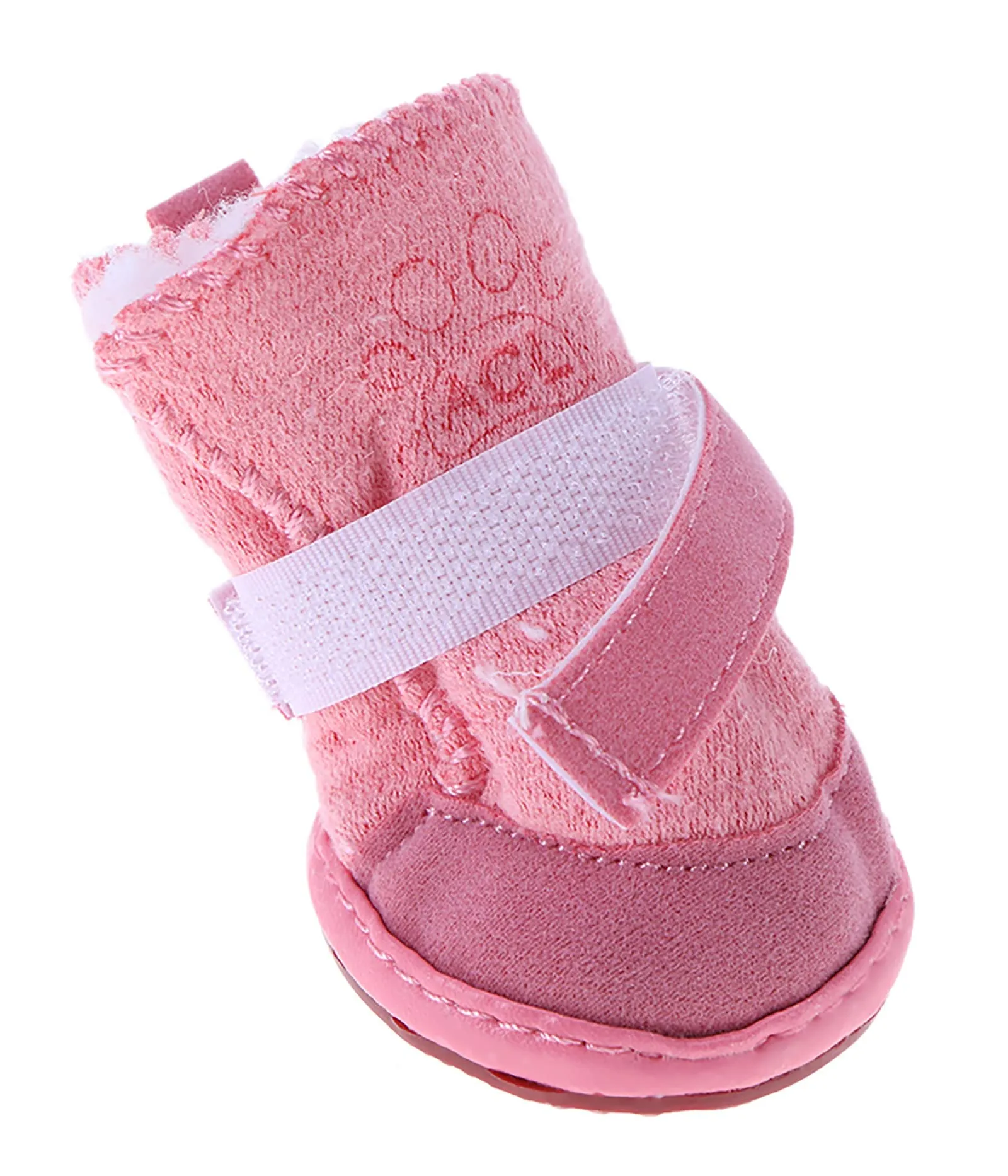 PPGGOPP Scarpe per Cani Impermeabili e Antiscivolo, 4 Pezzi, Taglia Piccola, Rosa 3 - immagine 4