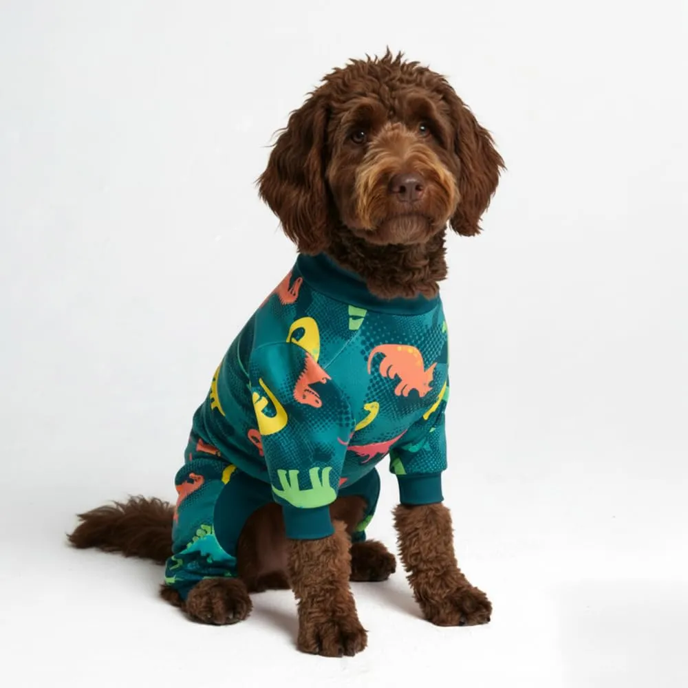 Spark Paws Pigiama per cani, Tuta da recupero, Motivo Dinosauri, 2XL - immagine 1