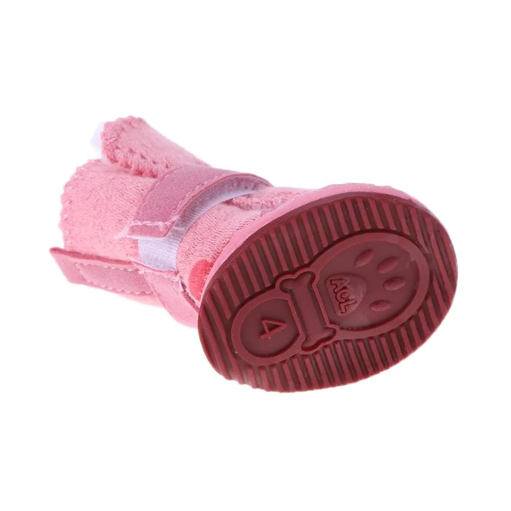 PPGGOPP Scarpe per Cani Impermeabili e Antiscivolo, 4 Pezzi, Taglia Piccola (Rosa 5) - immagine 5