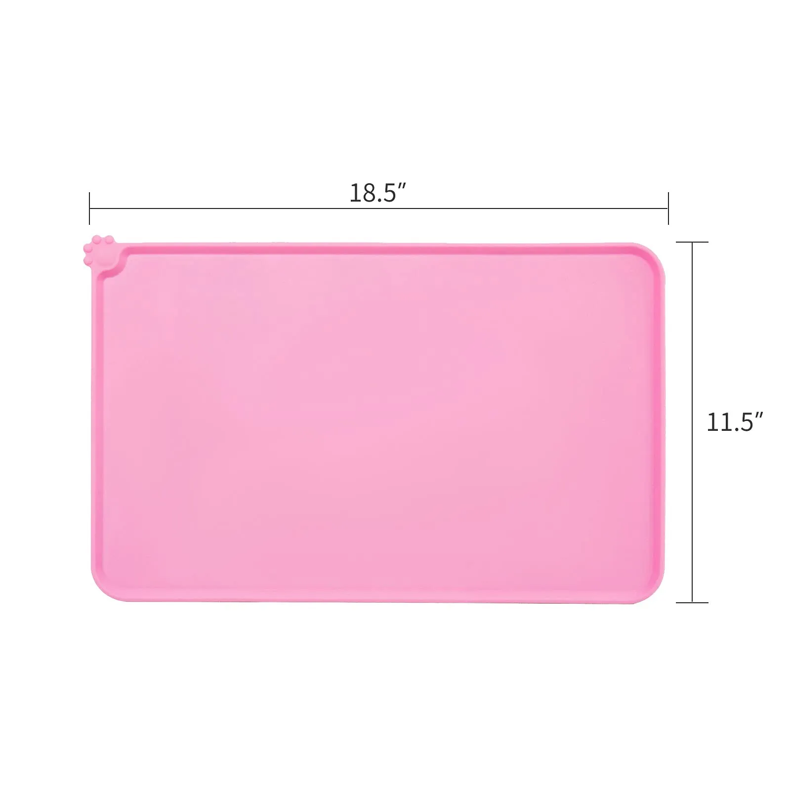 AUDWUD Tappetino in Silicone Impermeabile e Antiscivolo per Ciotole Animali, Rosa, 47x30 cm - immagine 4