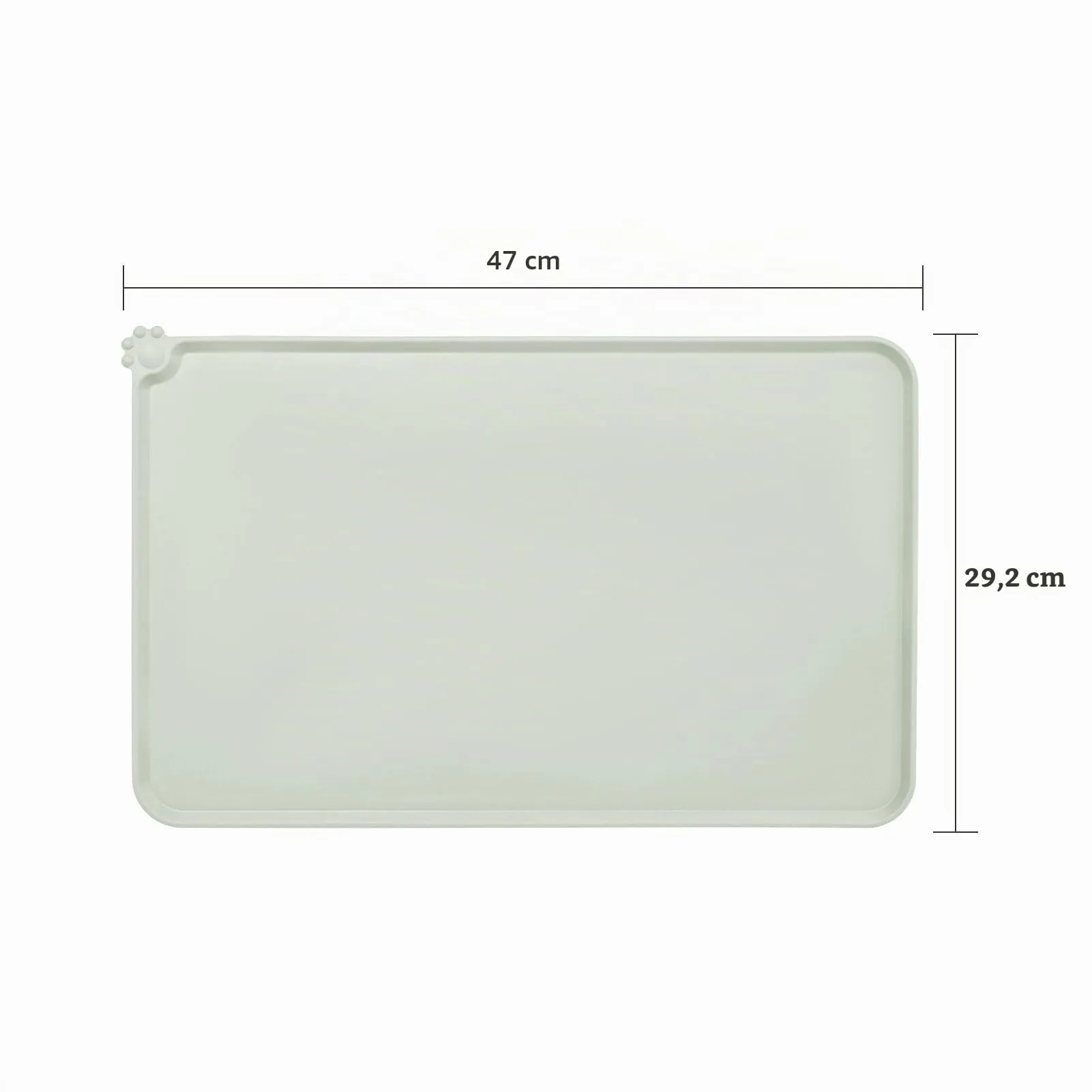 AUDWUD Tappetini Alimentazione Impermeabili in Silicone per Cani e Gatti, 47x30 cm, Beige - immagine 4