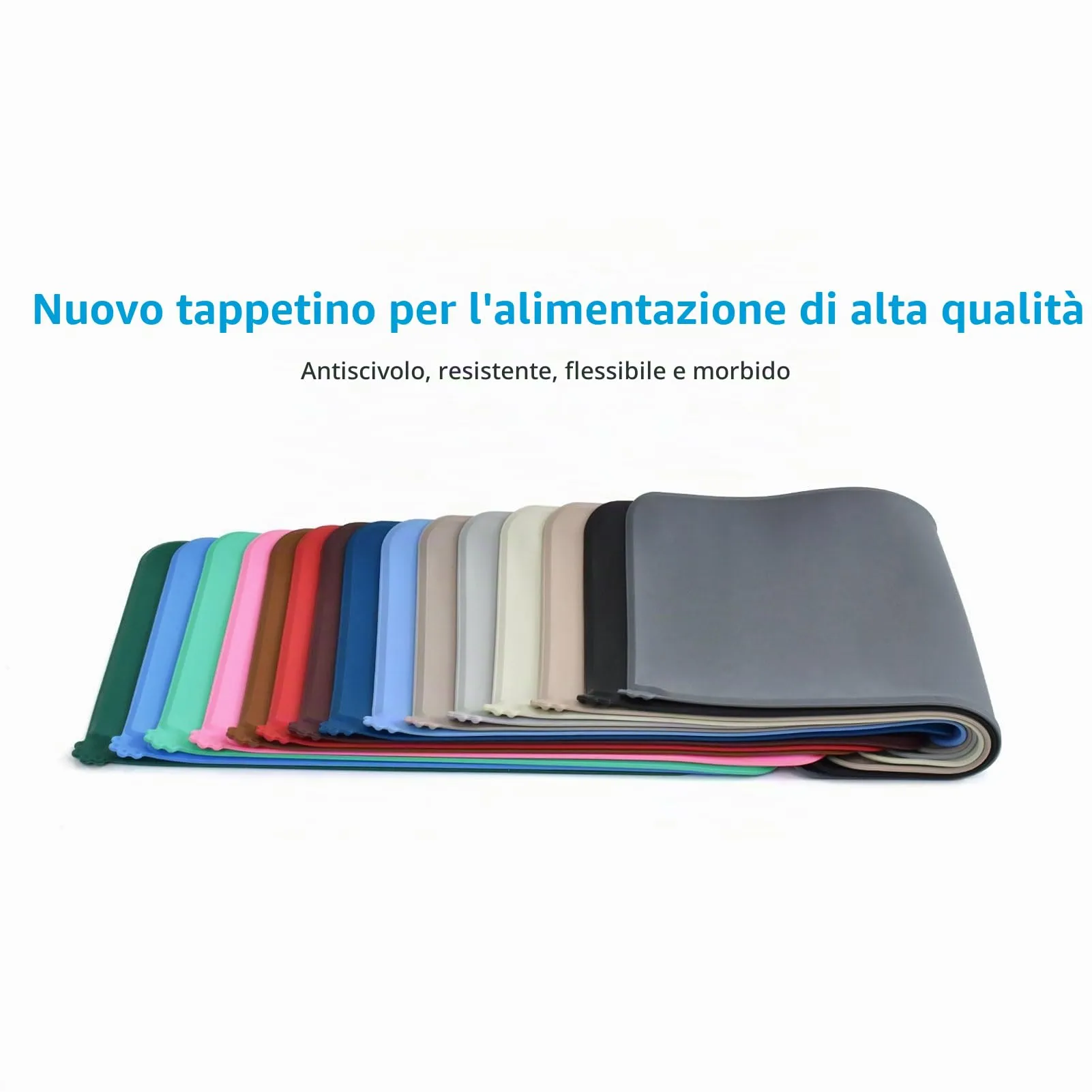 AUDWUD Tappetini Alimentazione Impermeabili in Silicone per Cani e Gatti, 47x30 cm, Beige - immagine 6
