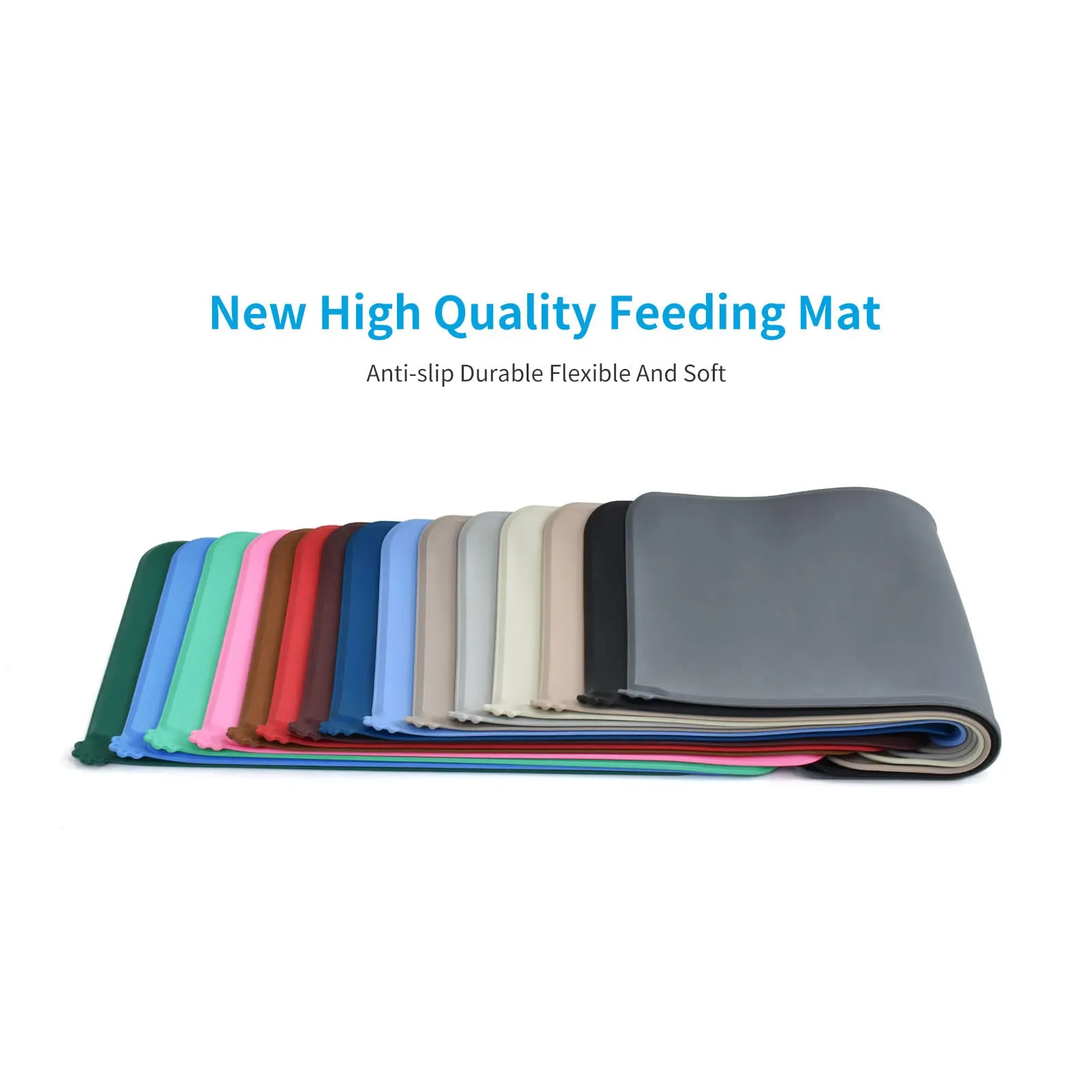AUDWUD Tappetino Impermeabile in Silicone Antiscivolo per Ciotola Animali, 71x46 cm, Marrone - immagine 6
