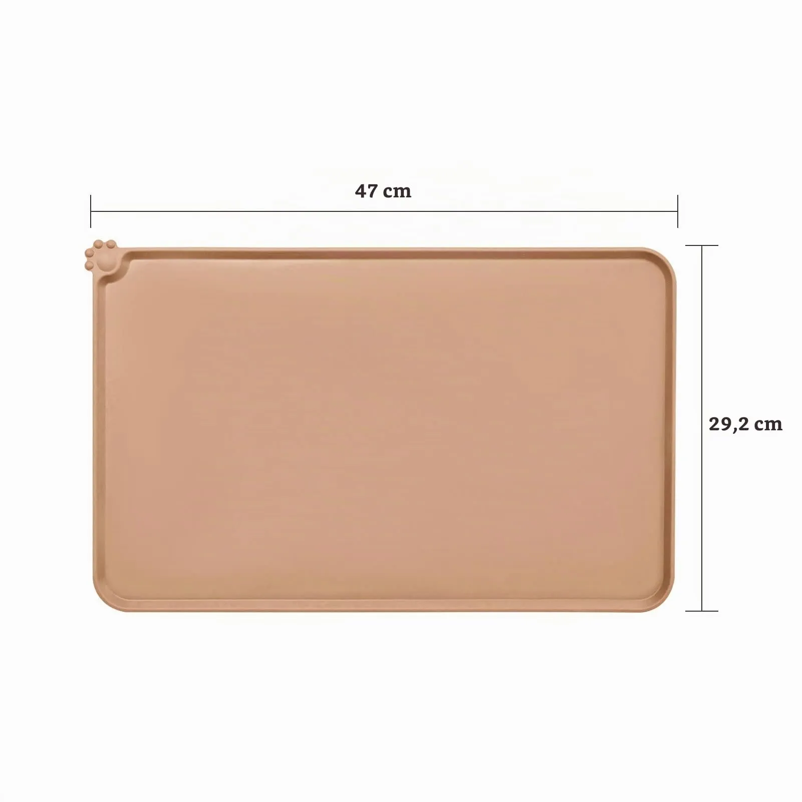 AUDWUD Tappetini di alimentazione in silicone per cani e gatti, antiscivolo, 47x30 cm - immagine 4