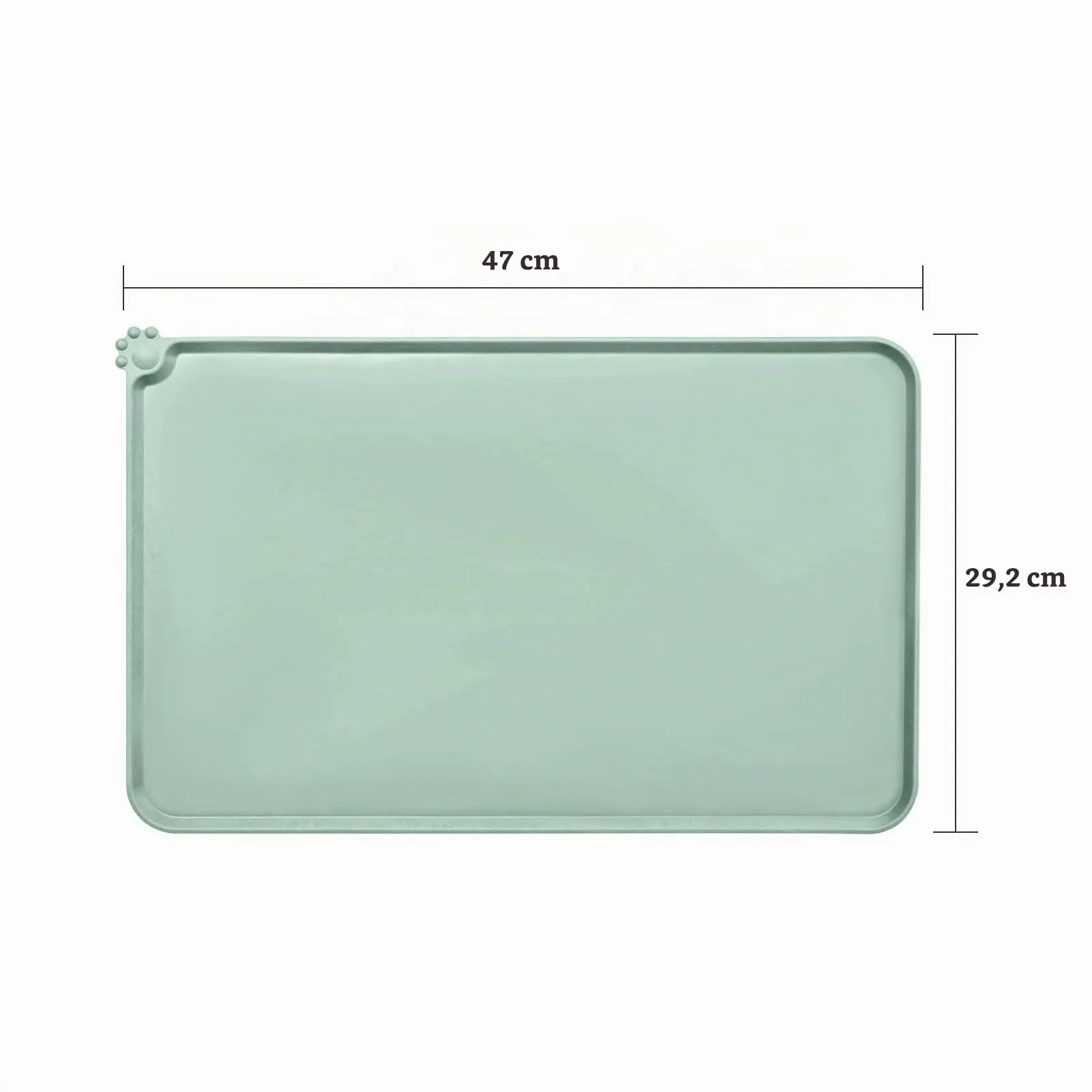 AUDWUD Tappetini di alimentazione in silicone per cani e gatti, antiscivolo, 47x30 cm, Lago - immagine 4