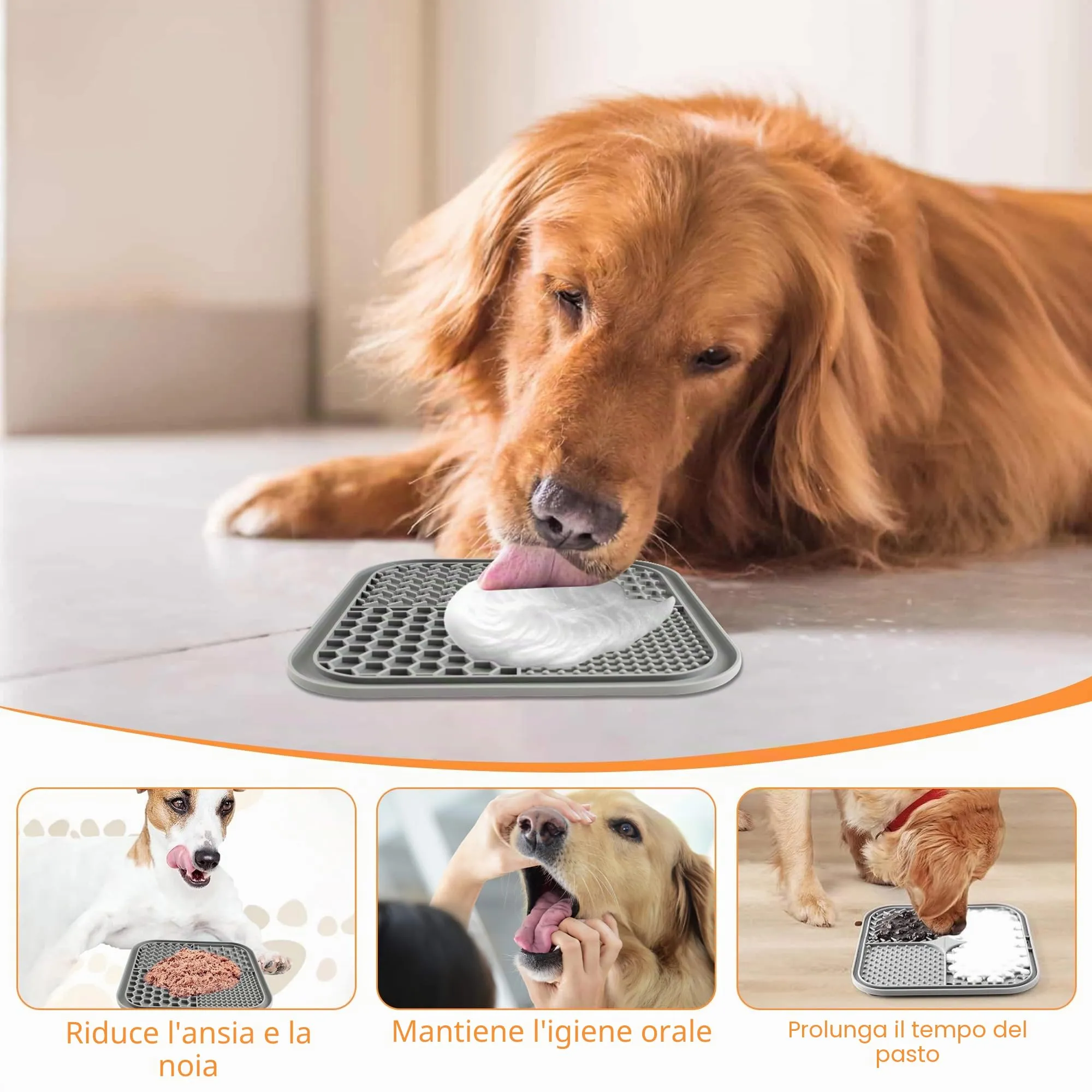 BASVII Lick Mat per Cani, 20x20 cm, 2 Pezzi - immagine 6