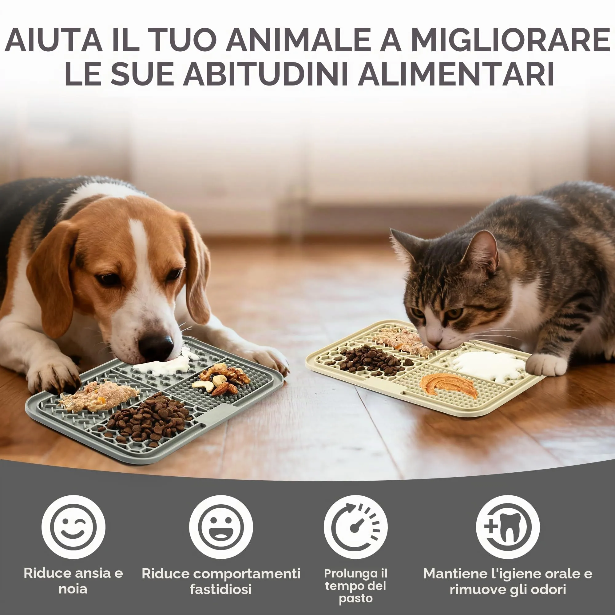 BASVII Licking Mat for Dogs and Cats, 25x15 cm, 2 Pieces - immagine 5