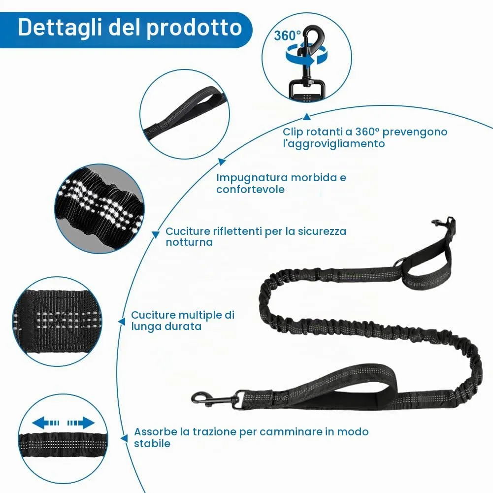 OFFCUP Guinzaglio Cani Mani Libere, Prolunga Elastica da Jogging - immagine 3