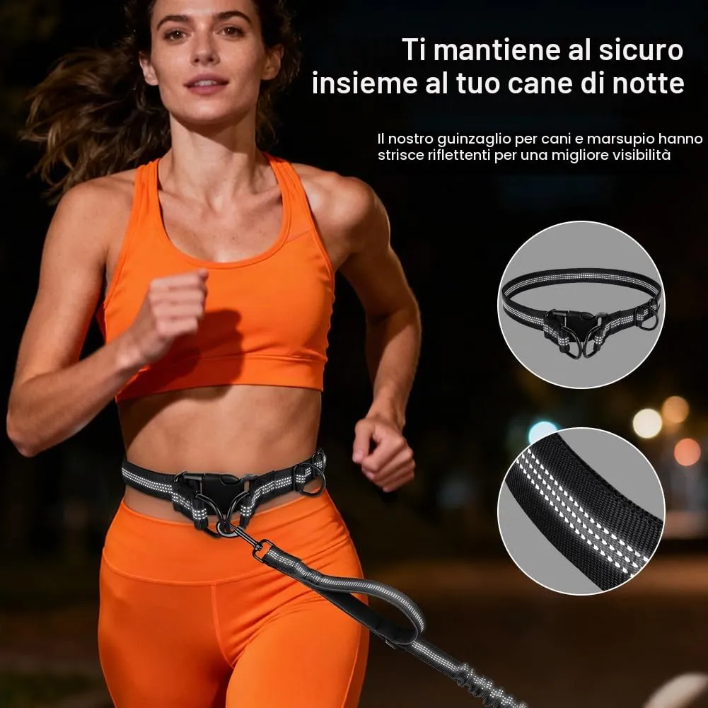 OFFCUP Guinzaglio Cani Mani Libere, Prolunga Elastica da Jogging - immagine 4