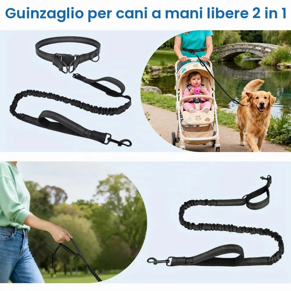 OFFCUP Guinzaglio Cani Mani Libere, Prolunga Elastica da Jogging - immagine 6