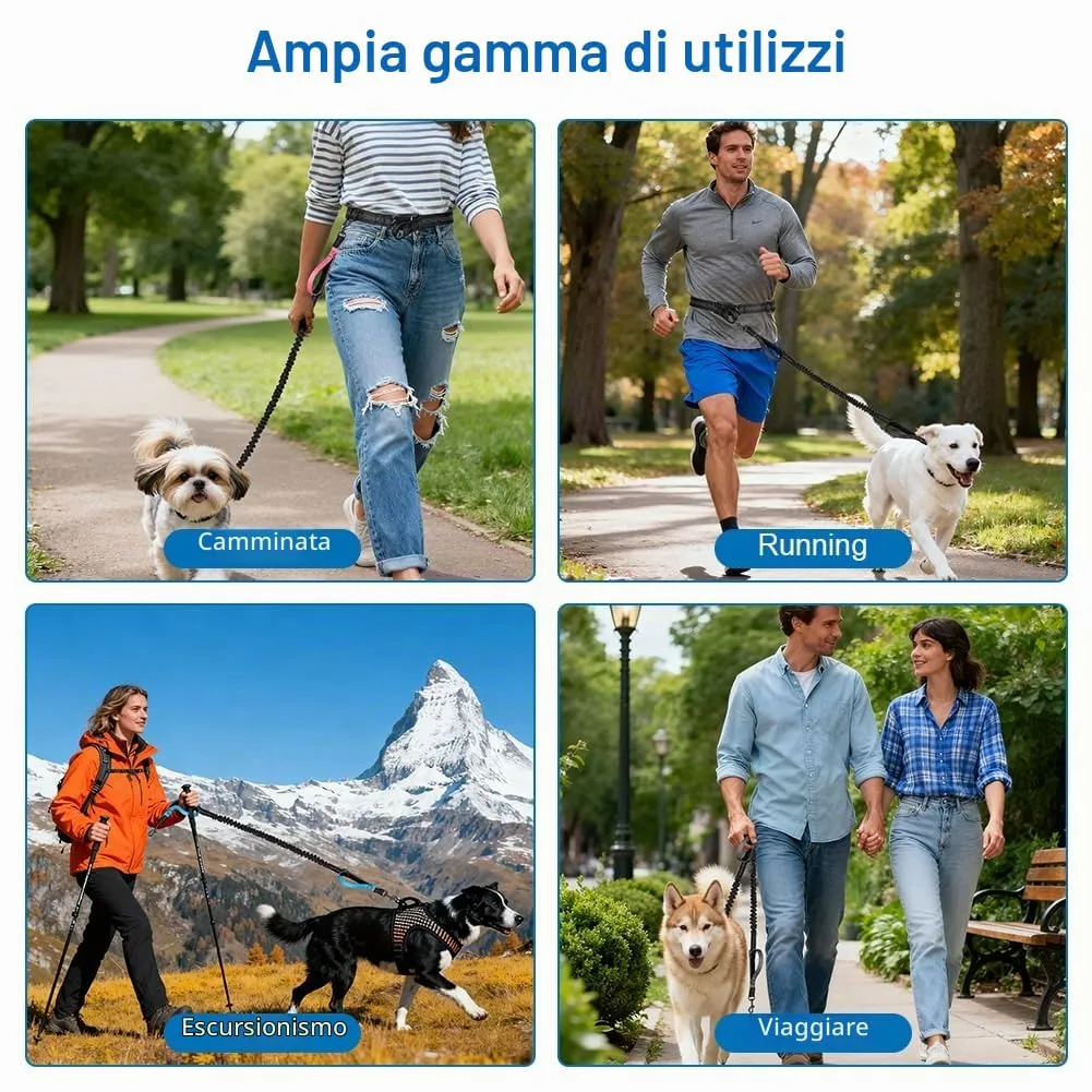 OFFCUP Guinzaglio Cani Mani Libere, Prolunga Elastica da Jogging - immagine 7