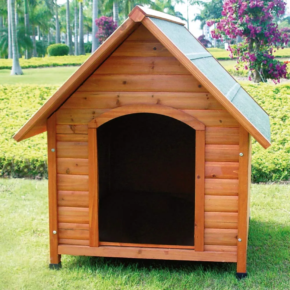 Croci Chalet Cuccia per cani da esterno in legno, 72x76x76 cm - immagine 2