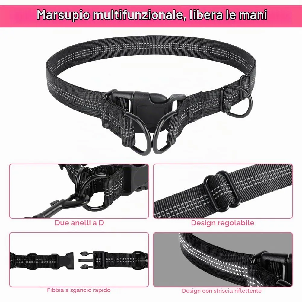 OFFCUP Guinzaglio Cani Mani Libere, Prolunga Elastica da Jogging - immagine 4