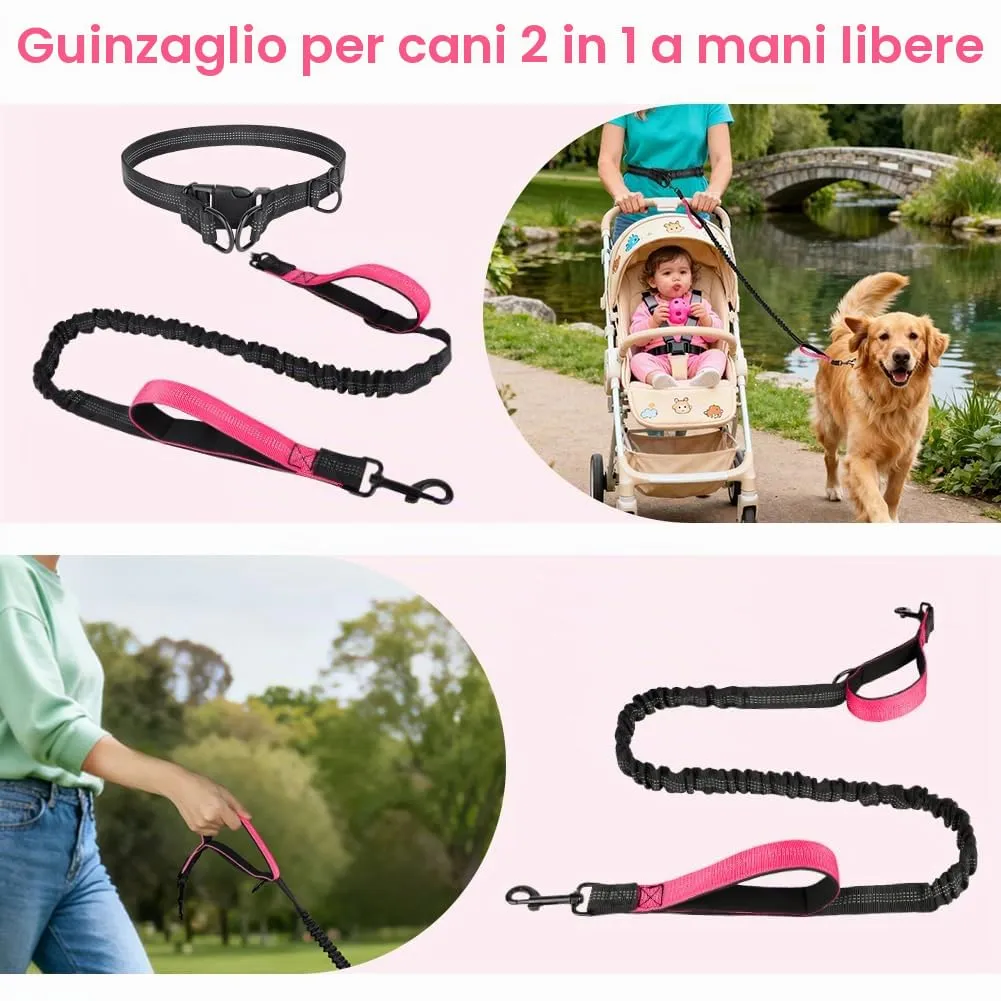OFFCUP Guinzaglio Cani Mani Libere, Prolunga Elastica da Jogging - immagine 5
