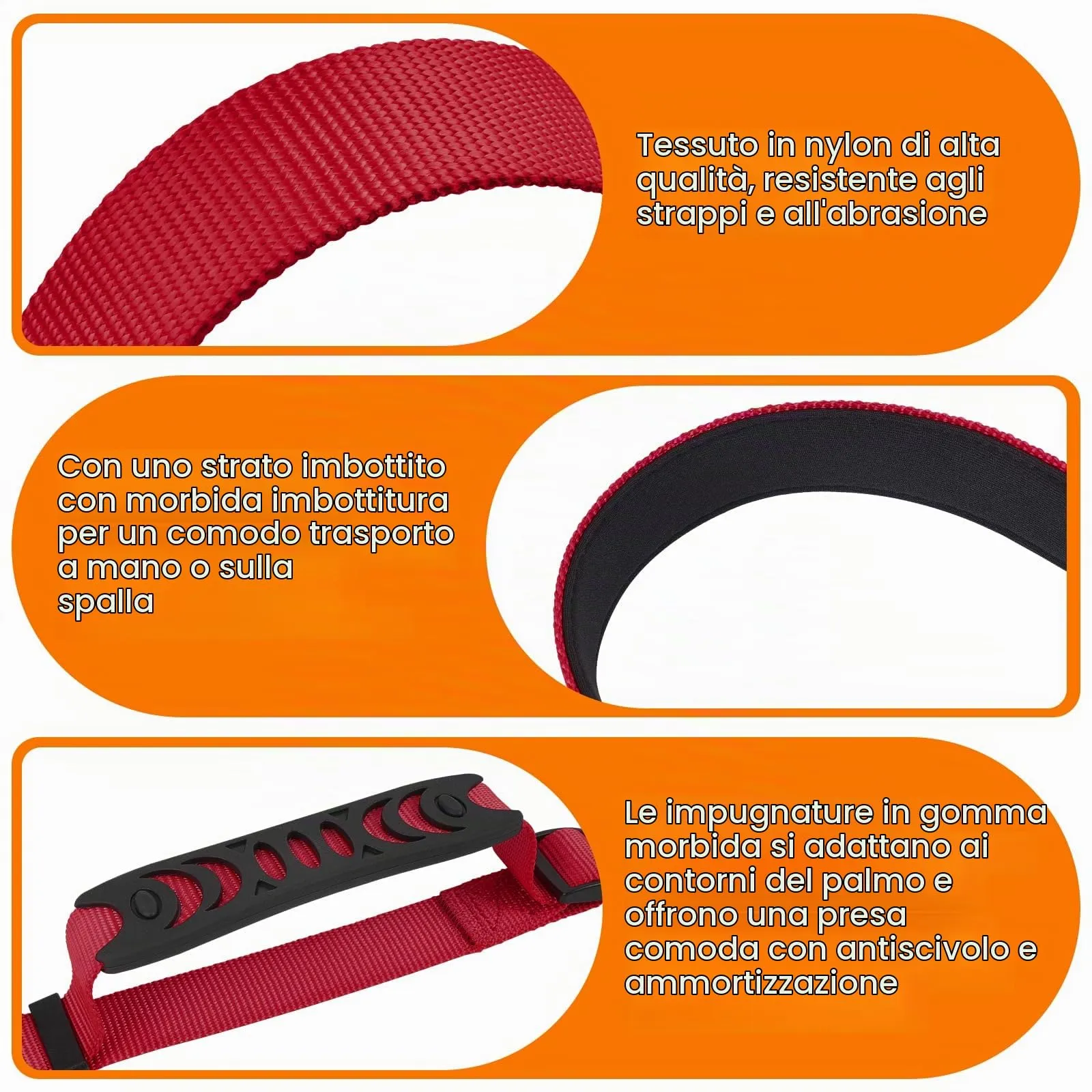 X XBEN Guinzaglio Cani Mani Libere Multifunzionale 3 in 1, Lunghezza Regolabile 80 cm - 2,35 m, Rosso - immagine 6