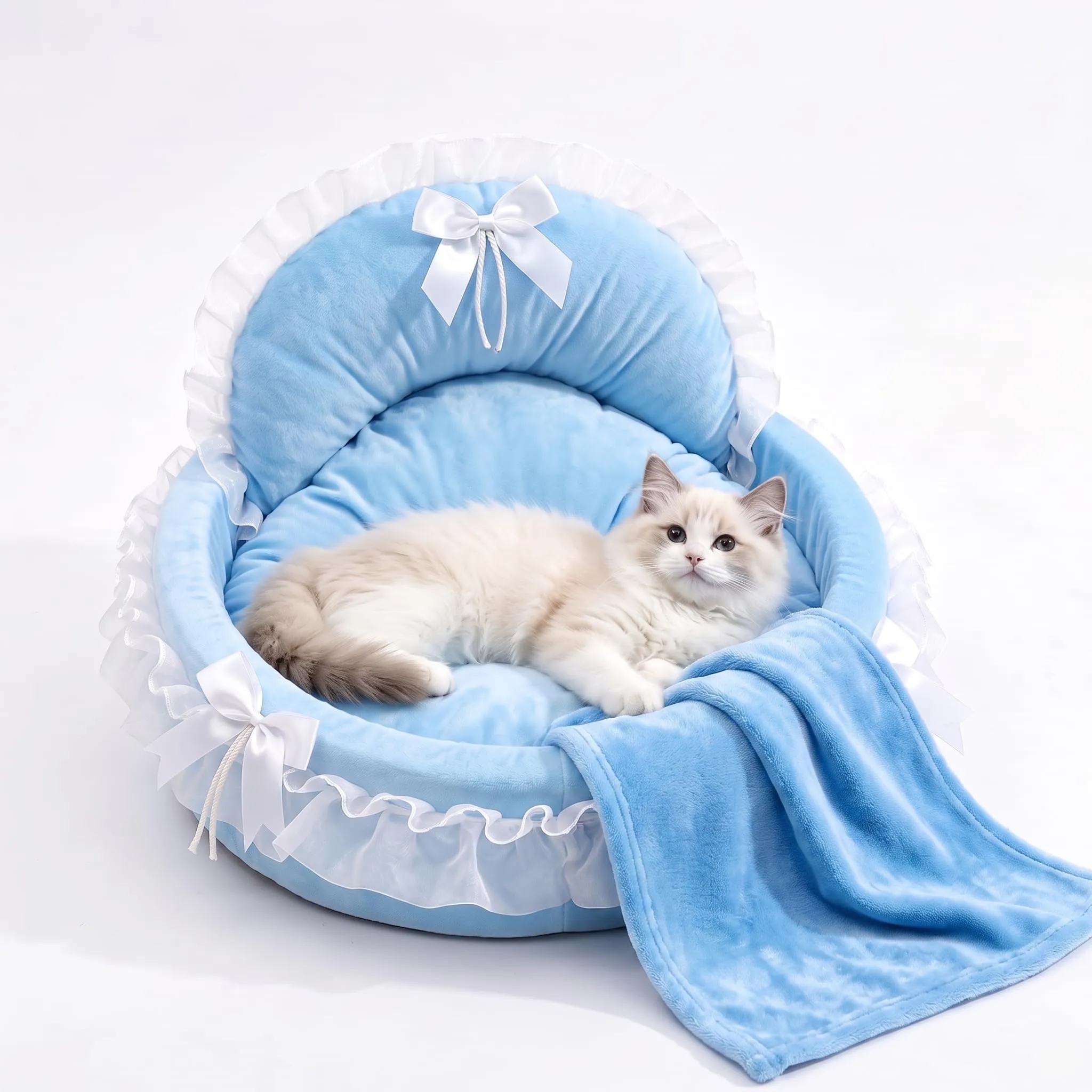 EYERIYO Cuccia per Gatti e Cani di Piccola Taglia, 48 x 48 cm - immagine 1