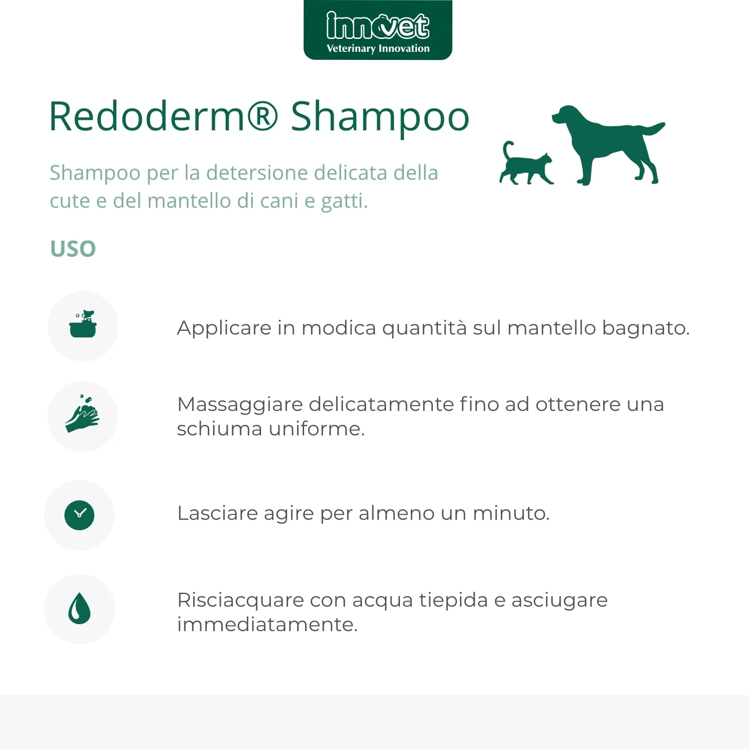 Innovet Redoderm Shampoo per Cute e Mantello di Cani e Gatti, 250 ml - immagine 2