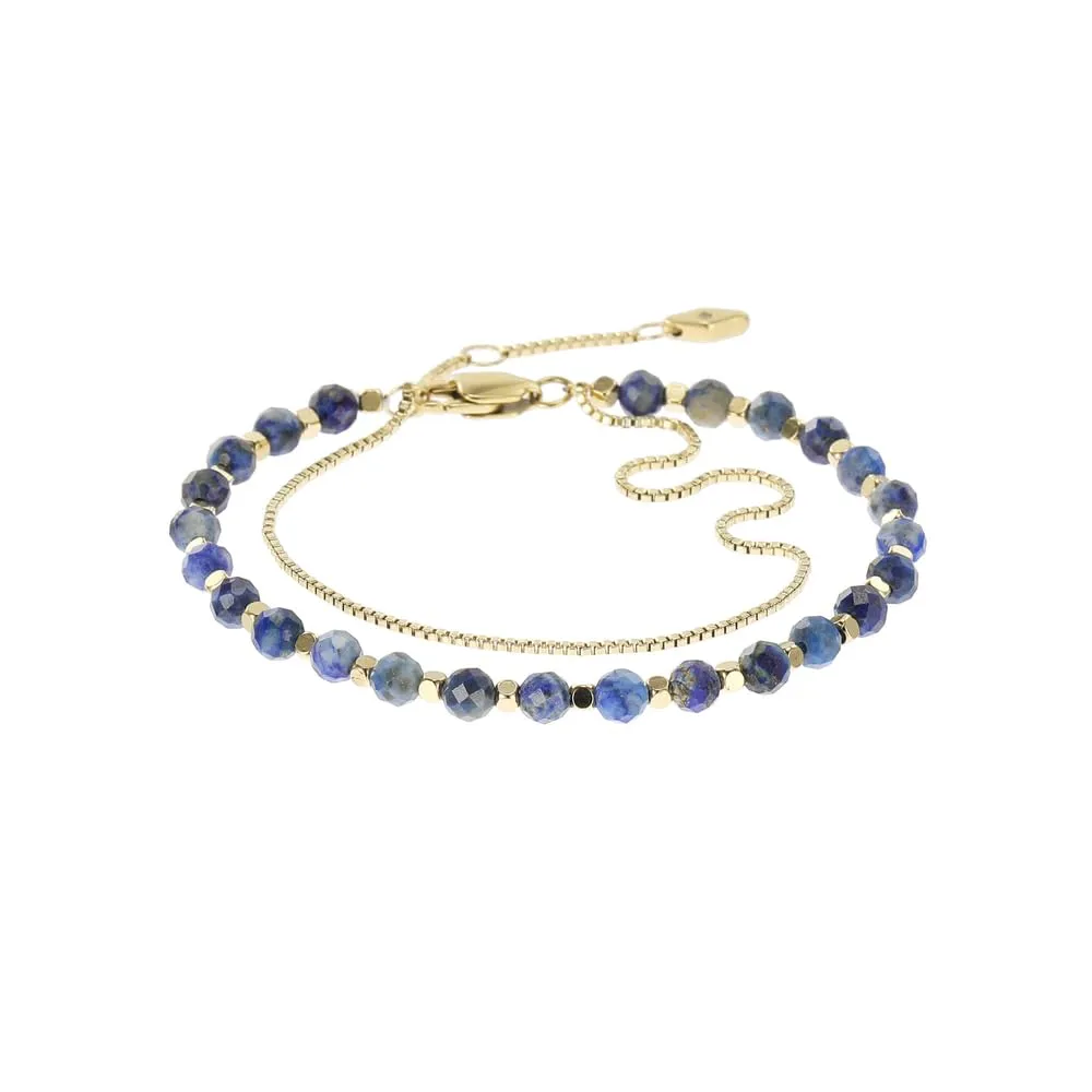 Fossil Semi-Precious Beads Bracelet with Lobster Clasp Closure - immagine 1