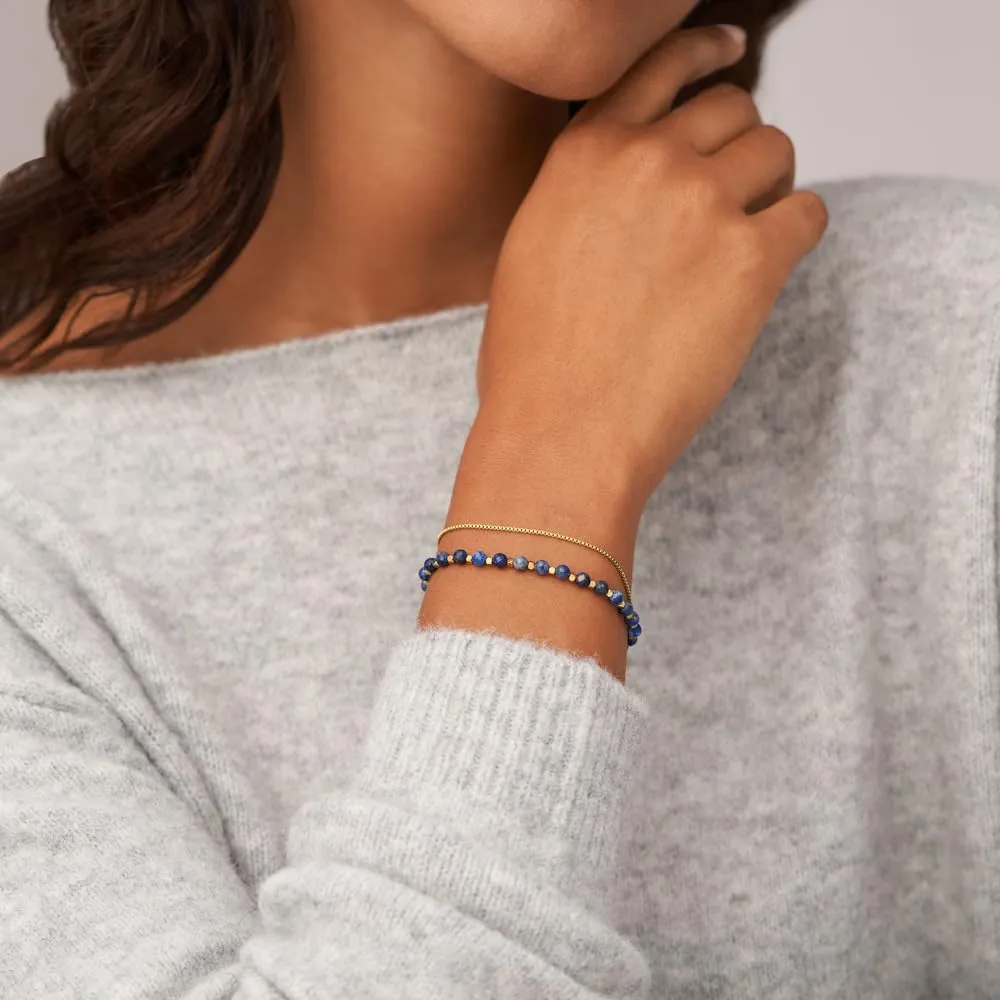 Fossil Semi-Precious Beads Bracelet with Lobster Clasp Closure - immagine 2