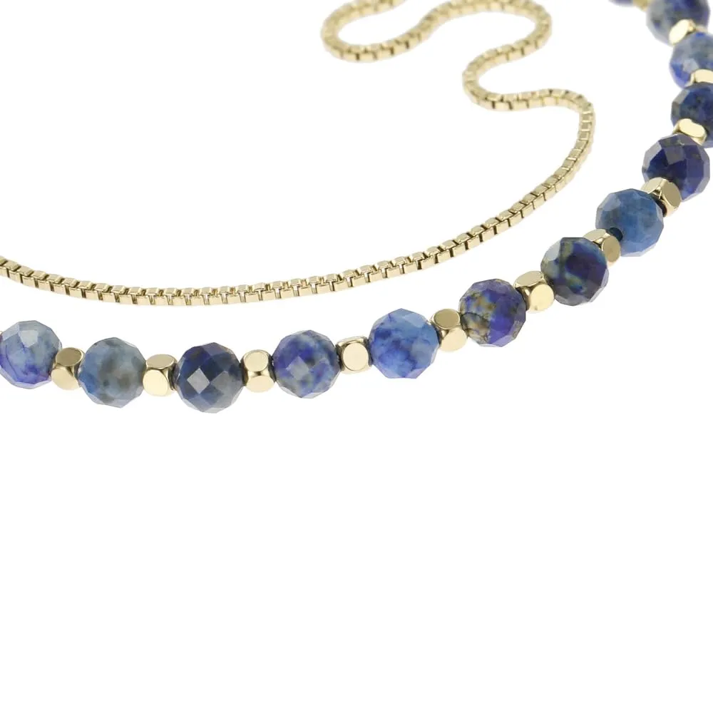 Fossil Semi-Precious Beads Bracelet with Lobster Clasp Closure - immagine 3