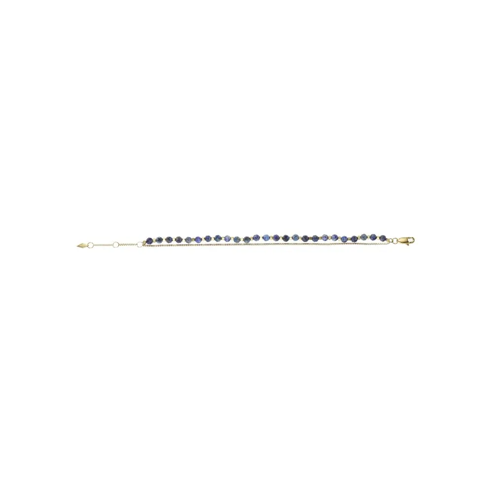 Fossil Semi-Precious Beads Bracelet with Lobster Clasp Closure - immagine 5