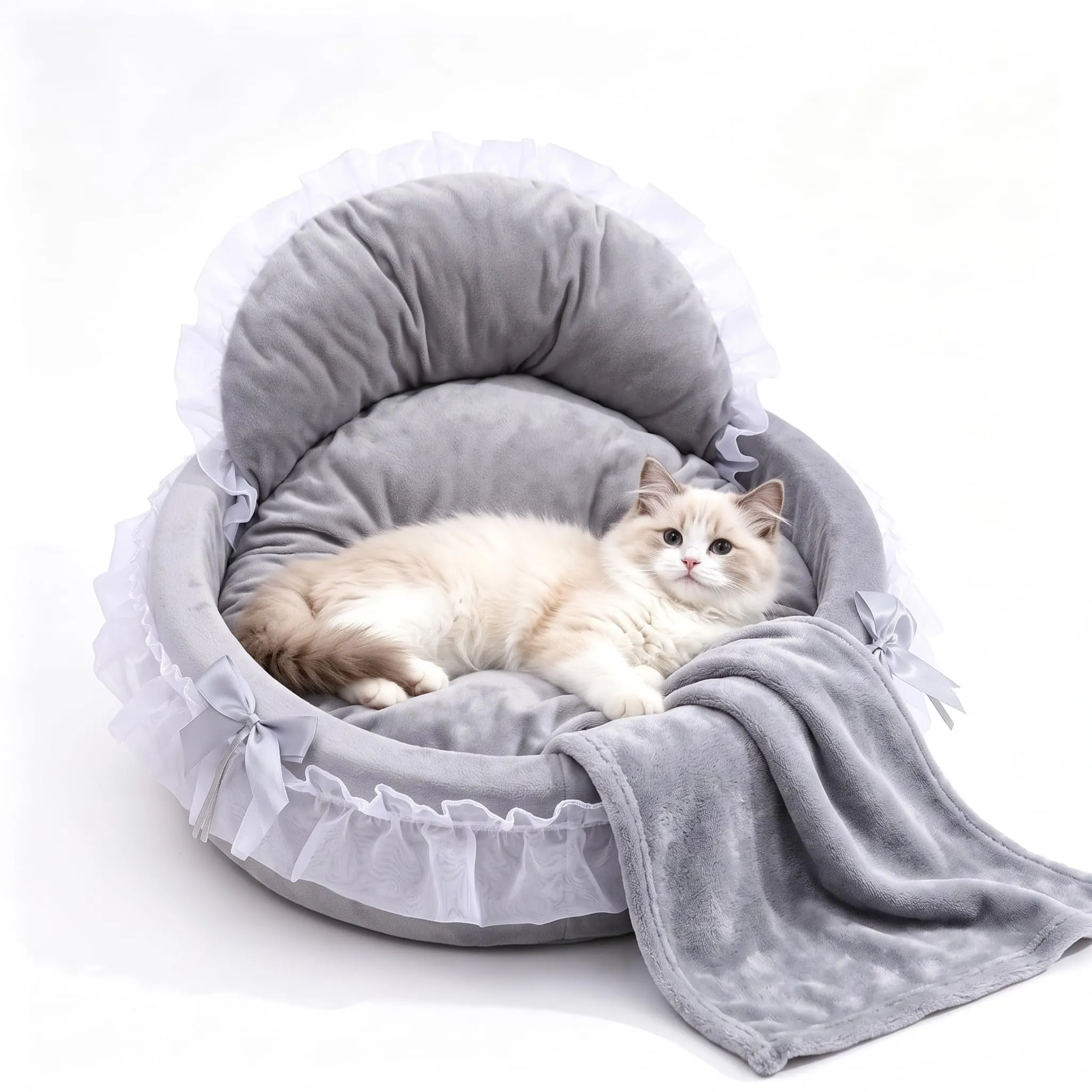EYERIYO Cuccia per Gatti e Cani di Piccola Taglia, 48 x 48 cm - immagine 1
