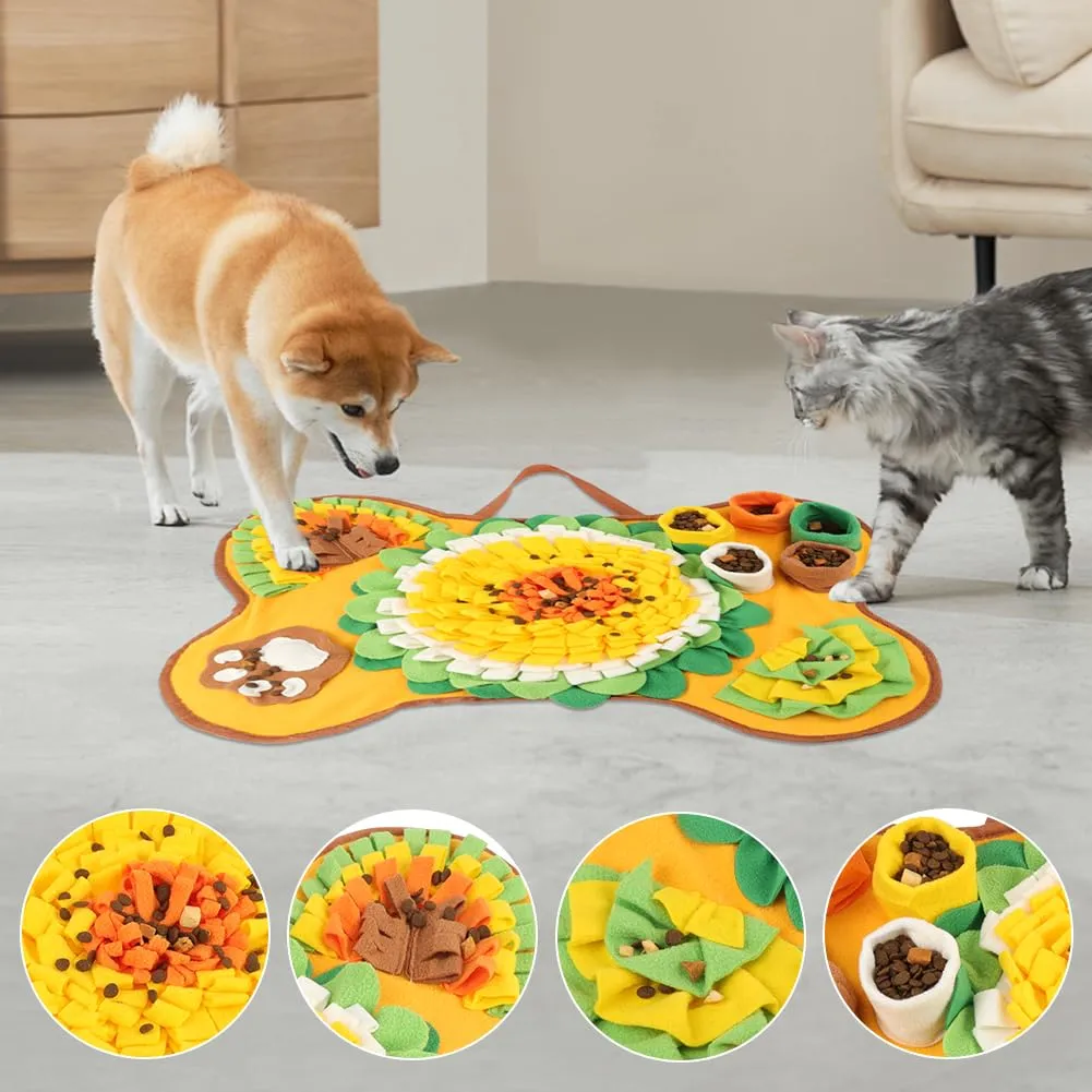 OSDUE Tappeto Olfattivo per Cani, Tappetino Snuffle Puzzle per Foraggiamento e Attivazione Mentale, Lavabile e Antiscivolo, 63cm - immagine 3