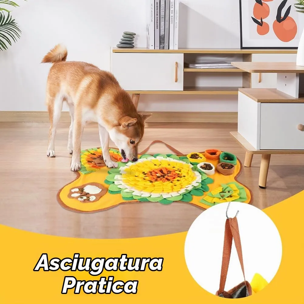 OSDUE Tappeto Olfattivo per Cani, Tappetino Snuffle Puzzle per Foraggiamento e Attivazione Mentale, Lavabile e Antiscivolo, 63cm - immagine 7