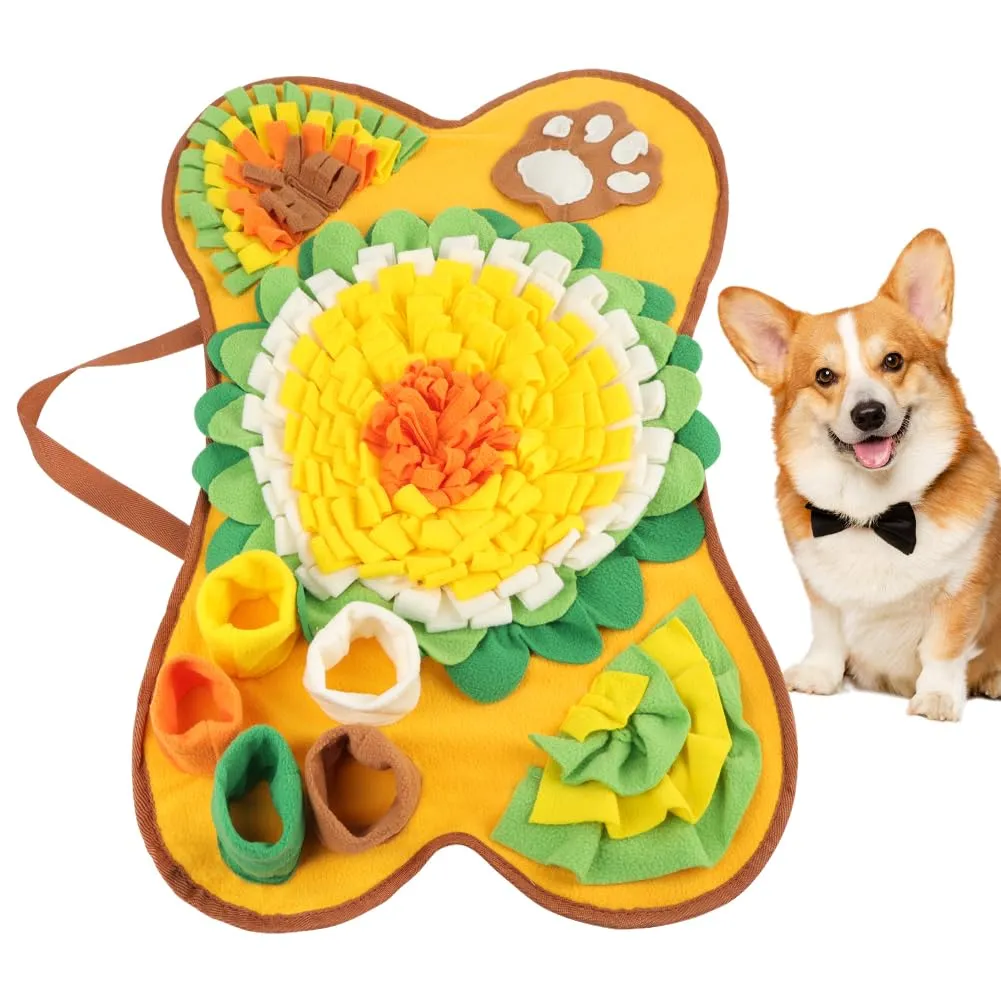 OSDUE Tappeto Olfattivo per Cani, Tappetino Snuffle Puzzle per Foraggiamento e Attivazione Mentale, Lavabile e Antiscivolo, 63cm - immagine 8