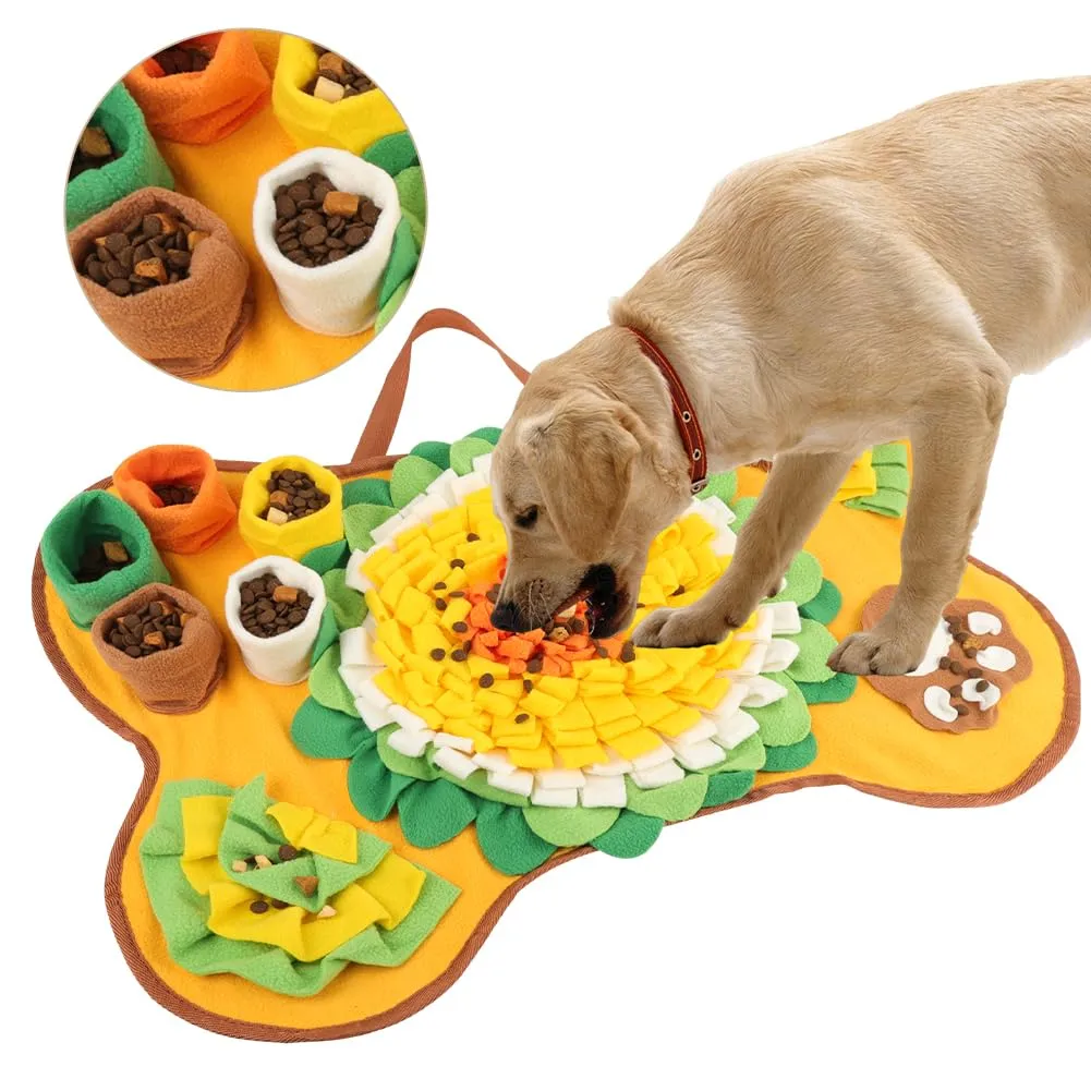 OSDUE Tappeto Olfattivo per Cani, Tappetino Snuffle Puzzle per Foraggiamento e Attivazione Mentale, Lavabile e Antiscivolo, 63cm - immagine 9