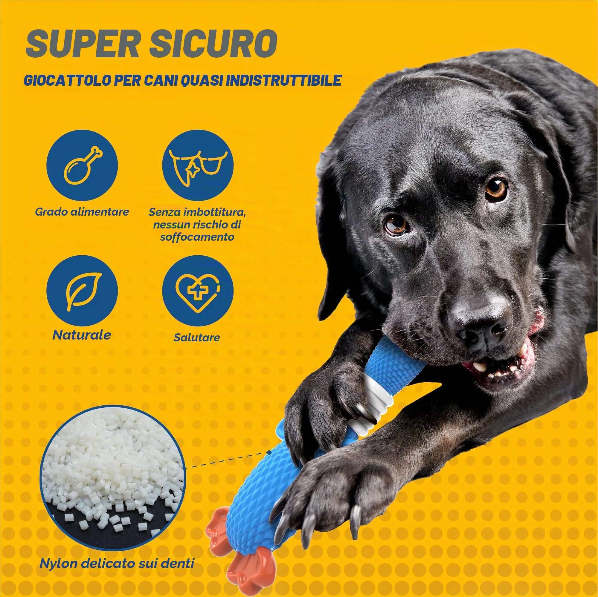 Vitscan Giocattoli per cani in nylon a forma di oca per masticatori aggressivi, taglia media e grande, GOOSE2024 - immagine 4