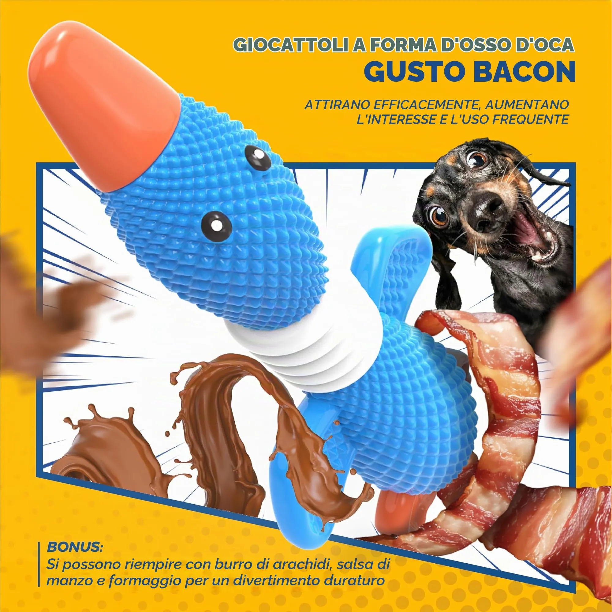 Vitscan Giocattoli per cani in nylon a forma di oca per masticatori aggressivi, taglia media e grande, GOOSE2024 - immagine 7