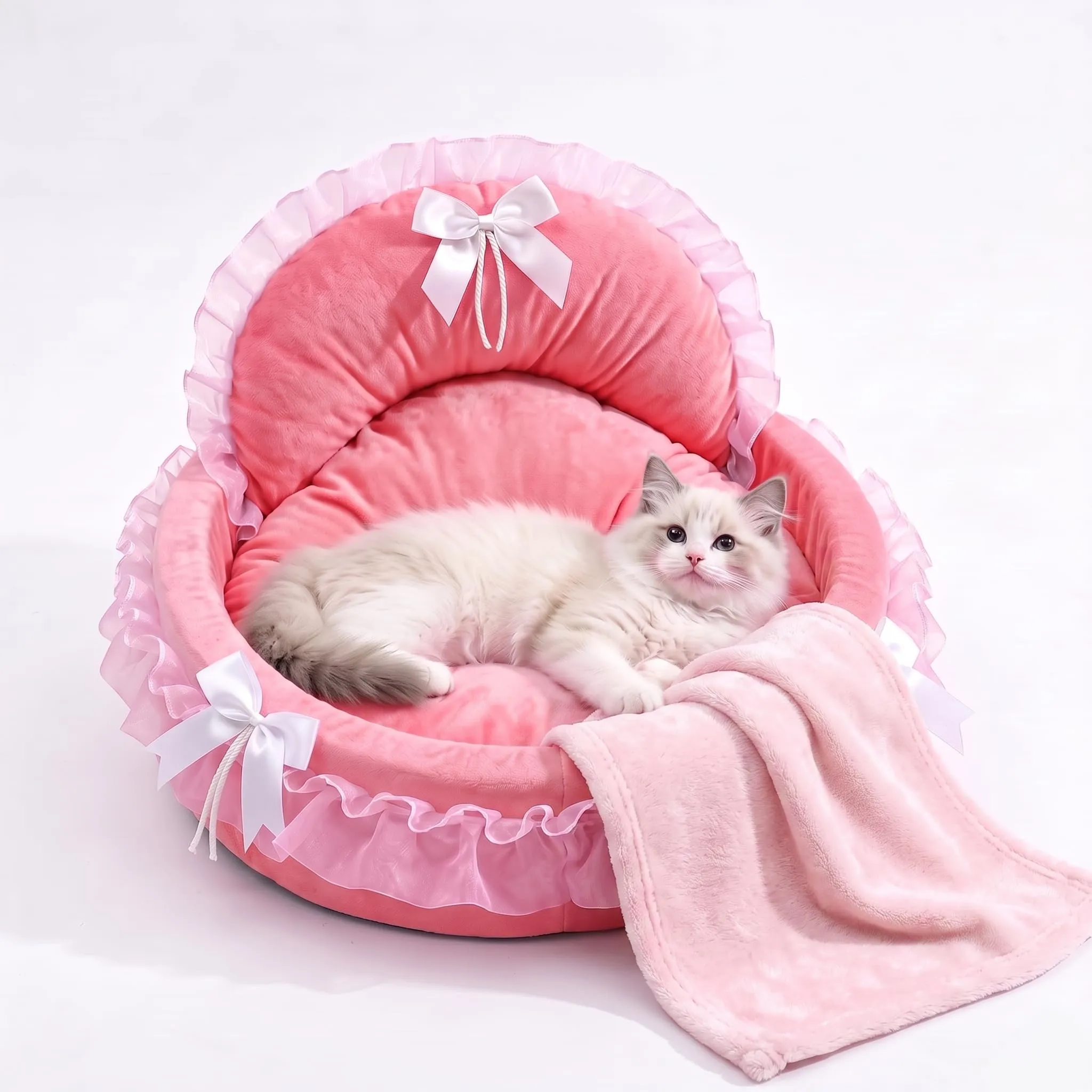 EYERIYO Cuccia per Gatti e Cani di Piccola Taglia, 48 x 48 cm - immagine 1