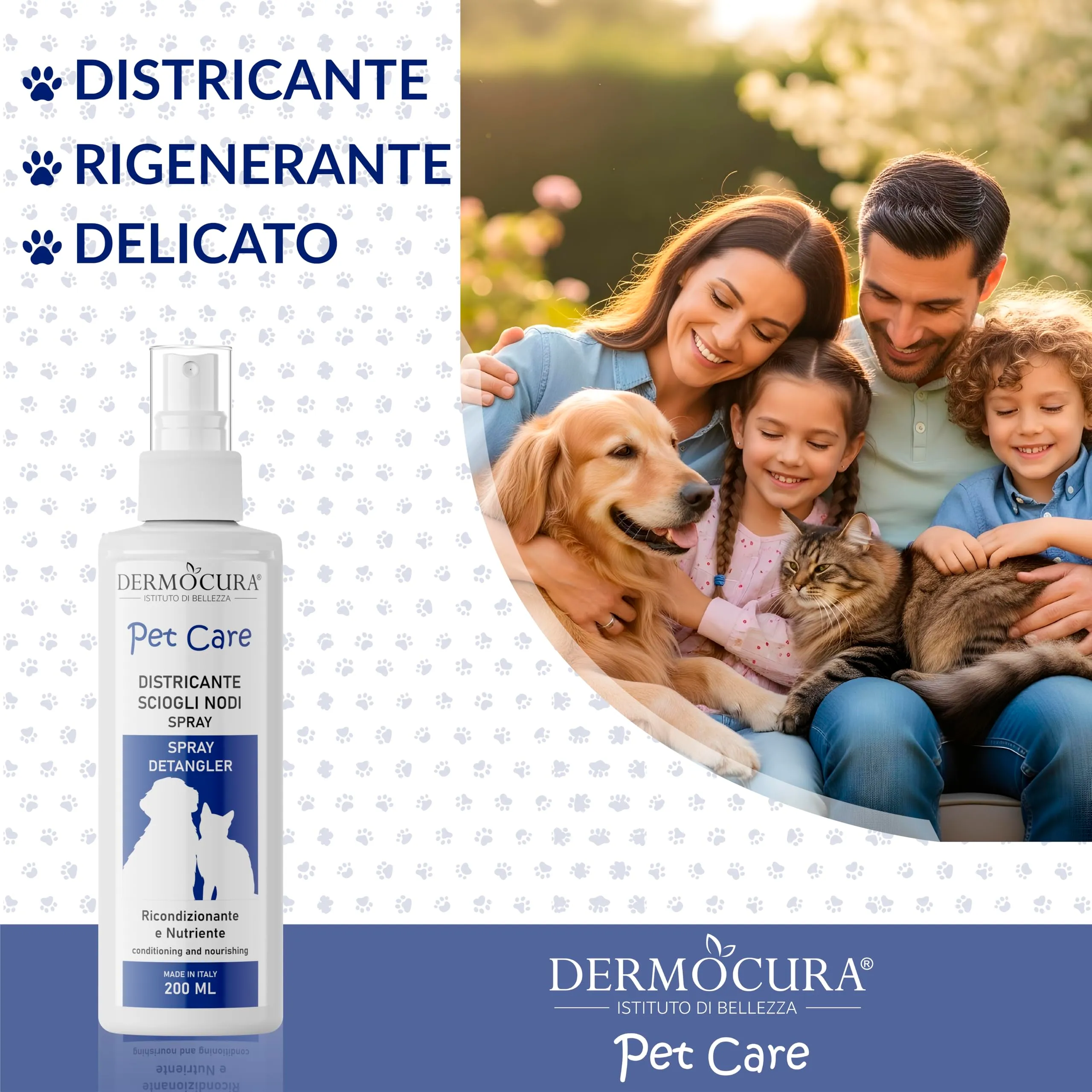 Dermocura Spray Scioglinodi Nutriente per Cane e Gatto, 200 ml - immagine 4