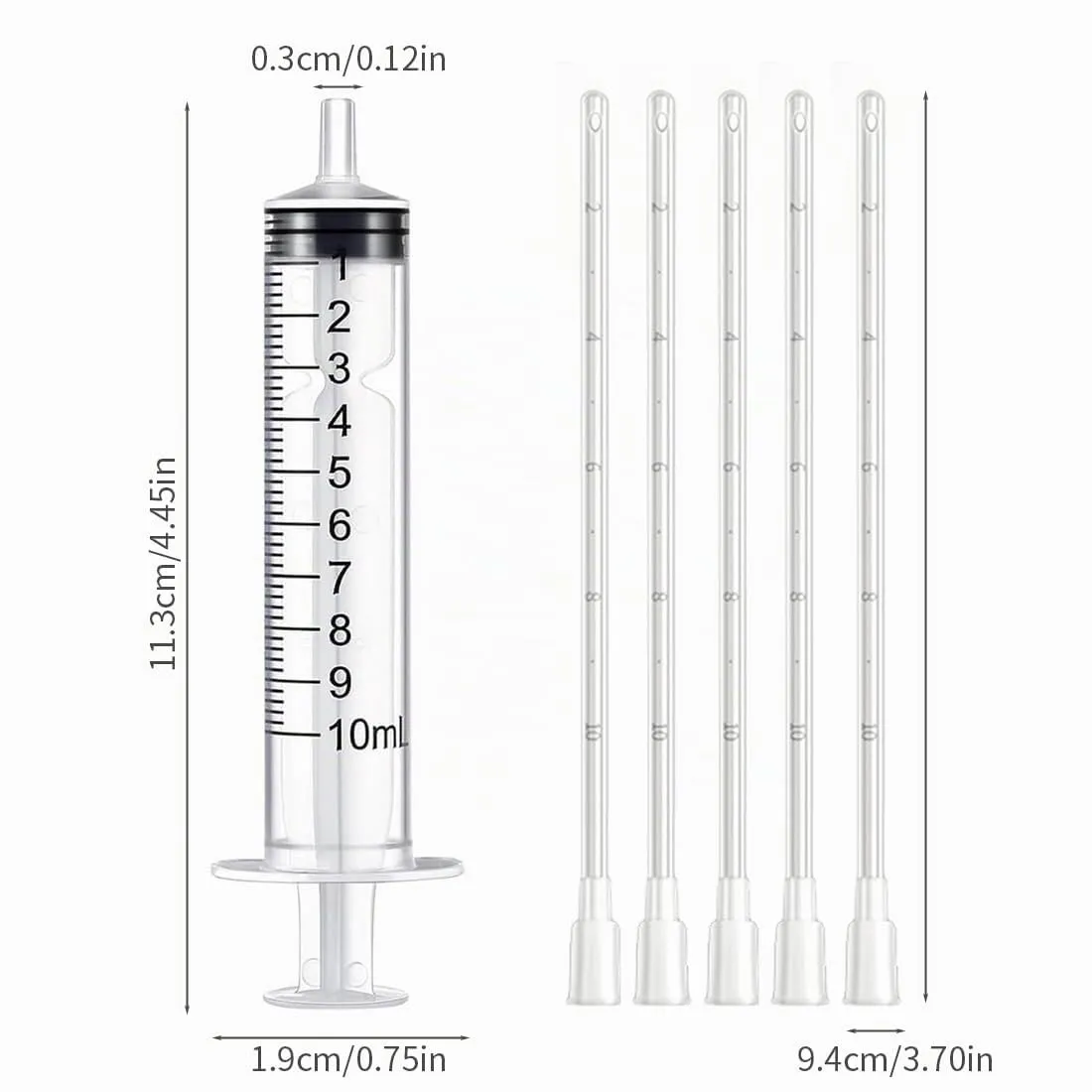 YIPFEN Kit Alimentazione Manuale per Uccelli, 2 Siringhe da 10 ml e 10 Tubi Flessibili per Pappagalli e Colombi - immagine 2