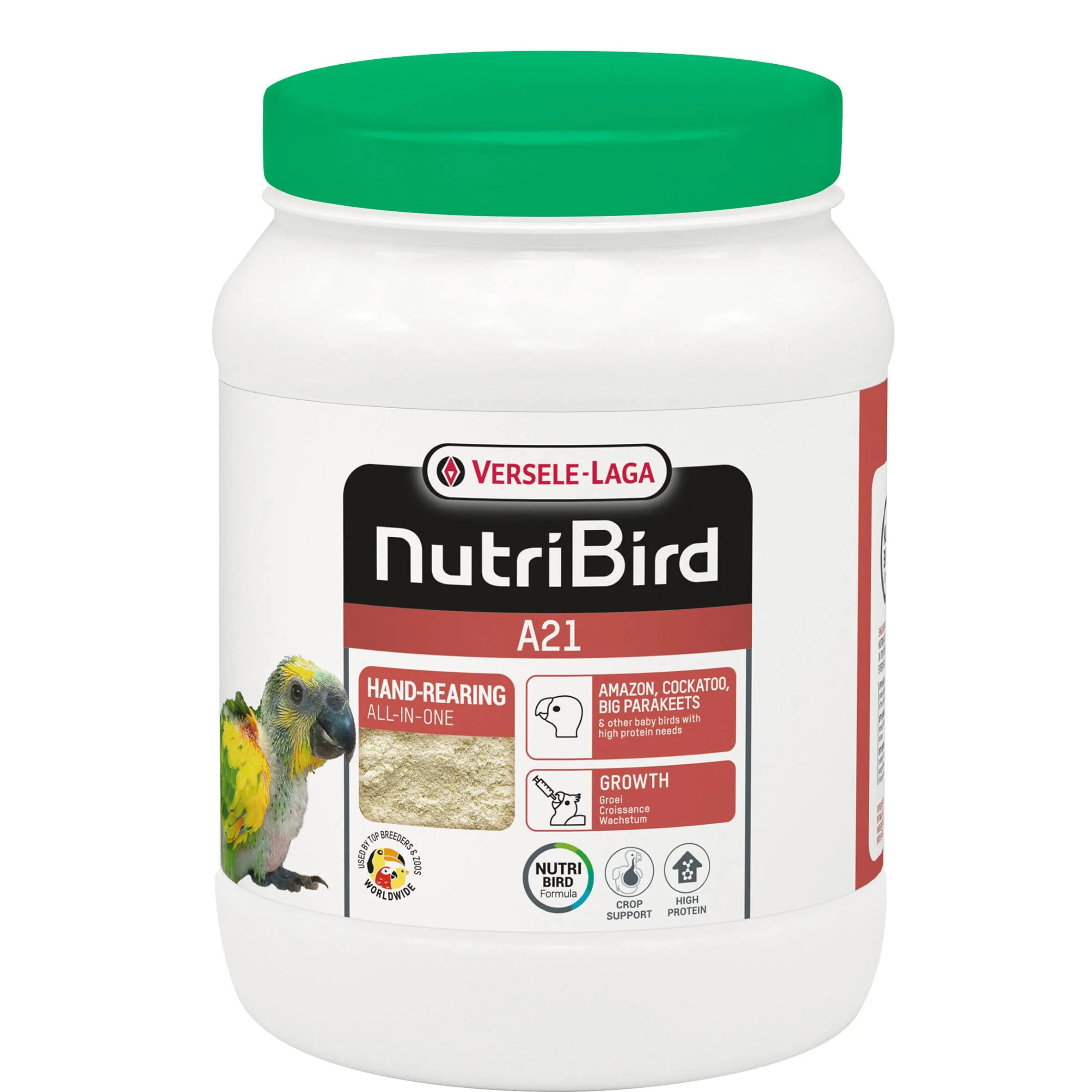 Versele-Laga NutriBird A21 Pappa da imbecco per nidiacei, Amazzoni, cacatua e grandi parrocchetti, 800g - immagine 1