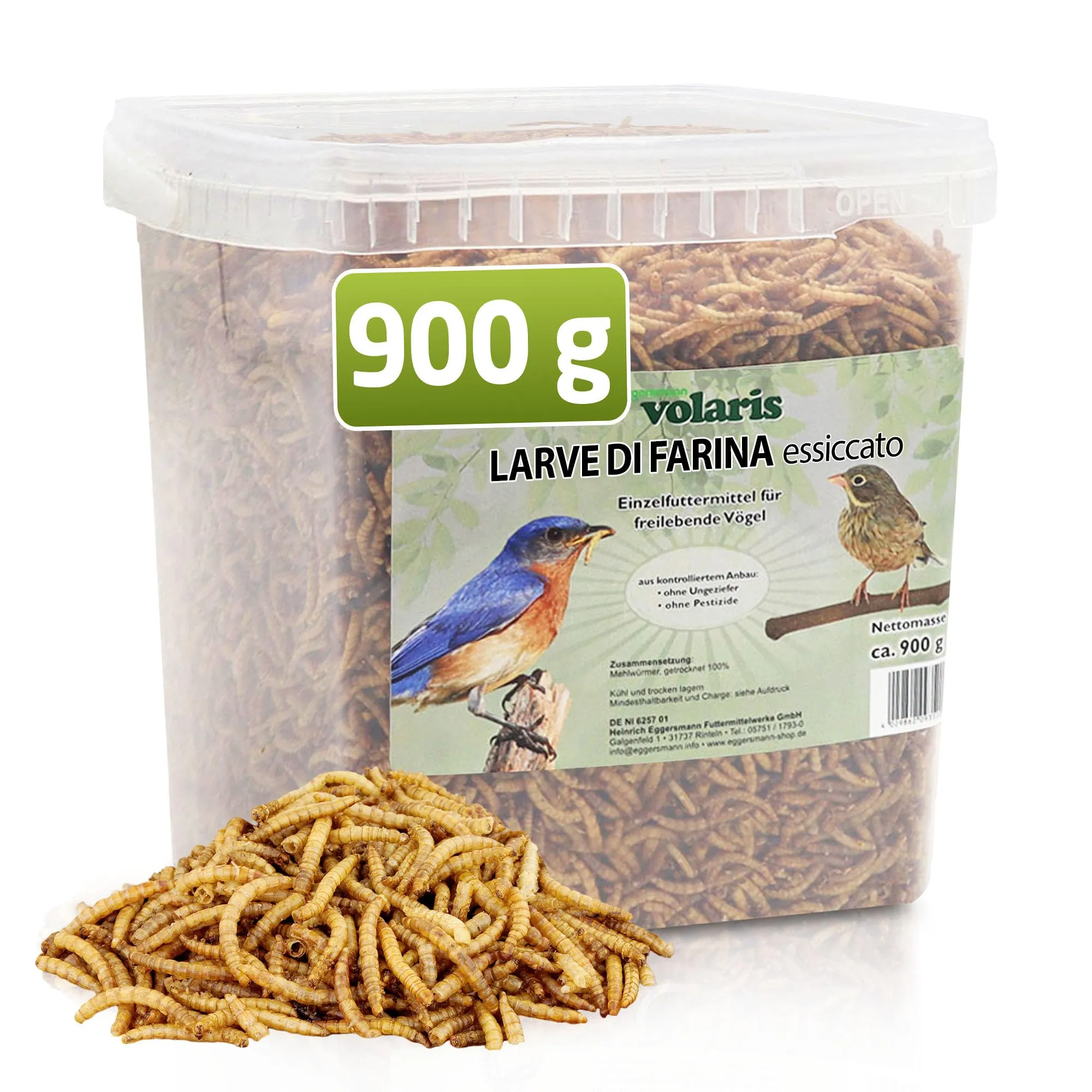Eggersmann Volaris Vermi di Farina Secchi 900 g - immagine 1