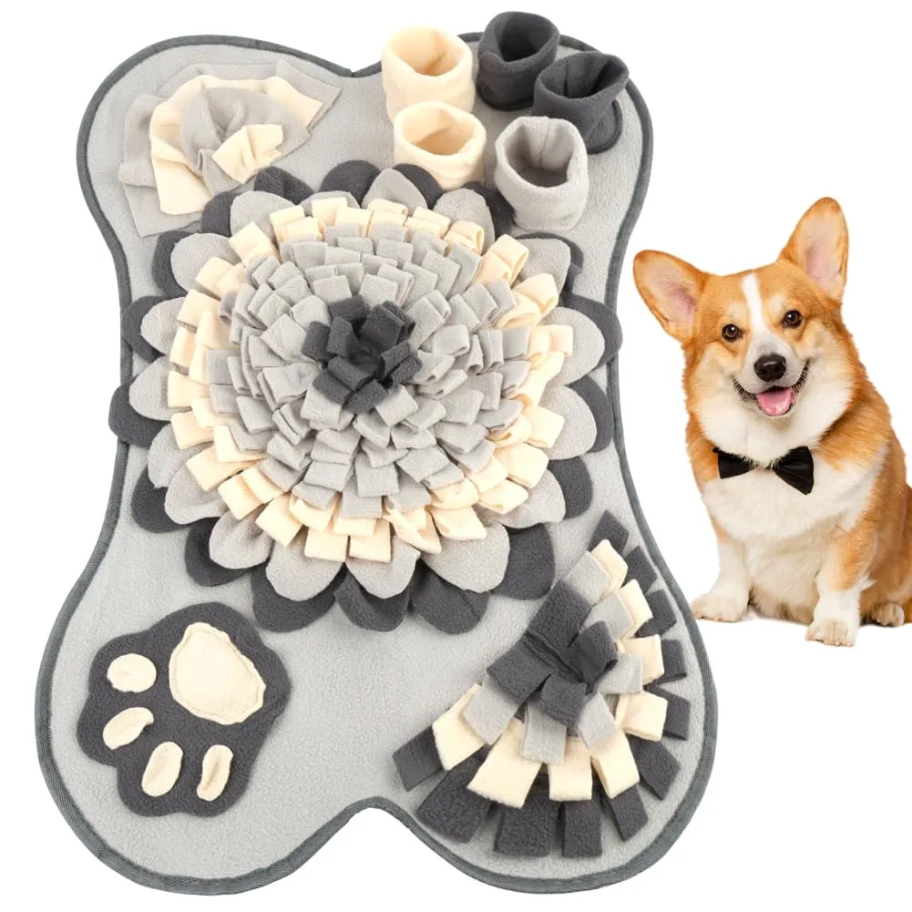 OSDUE Tappeto Olfattivo per Cani, Tappetino Puzzle di Snuffle per Addestramento e Attivazione Mentale, Lavabile e Antiscivolo, 63 x 43 cm, Grigio - immagine 8