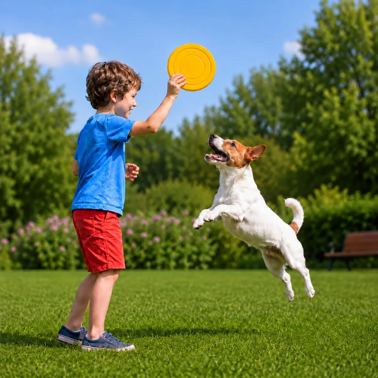 JAPORIA Frisbee per Cani in Gomma Morbida, 2 Pezzi, Amarillo-Morado - immagine 2