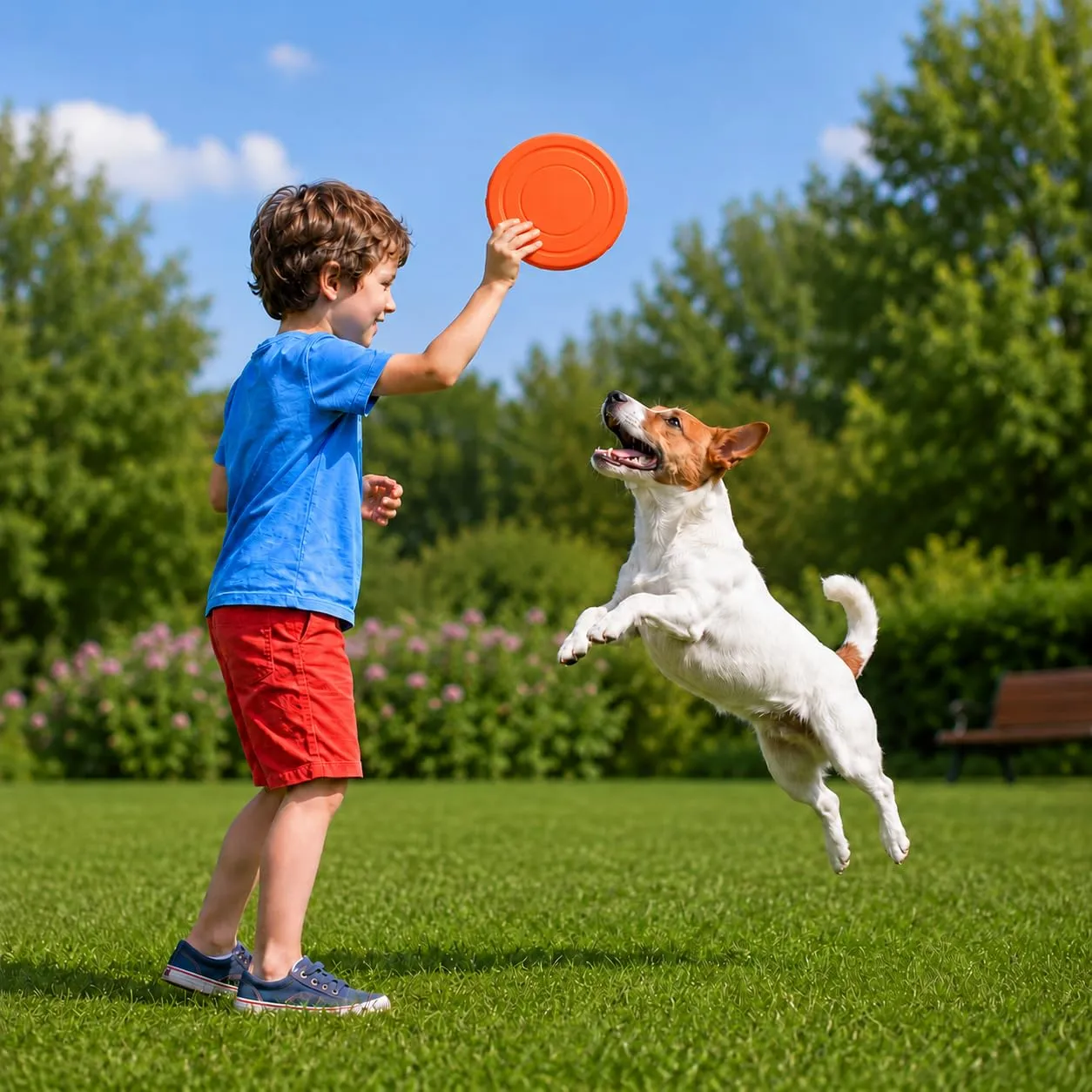 JAPORIA Frisbee per Cani in Gomma Morbida, 2 Pezzi, Texture Antiscivolo, Naranja-Azul - immagine 2