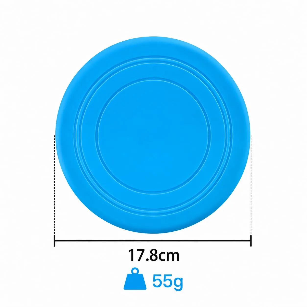 JAPORIA Frisbee per Cani in Gomma Morbida, 2 Pezzi, Texture Antiscivolo, Naranja-Azul - immagine 3