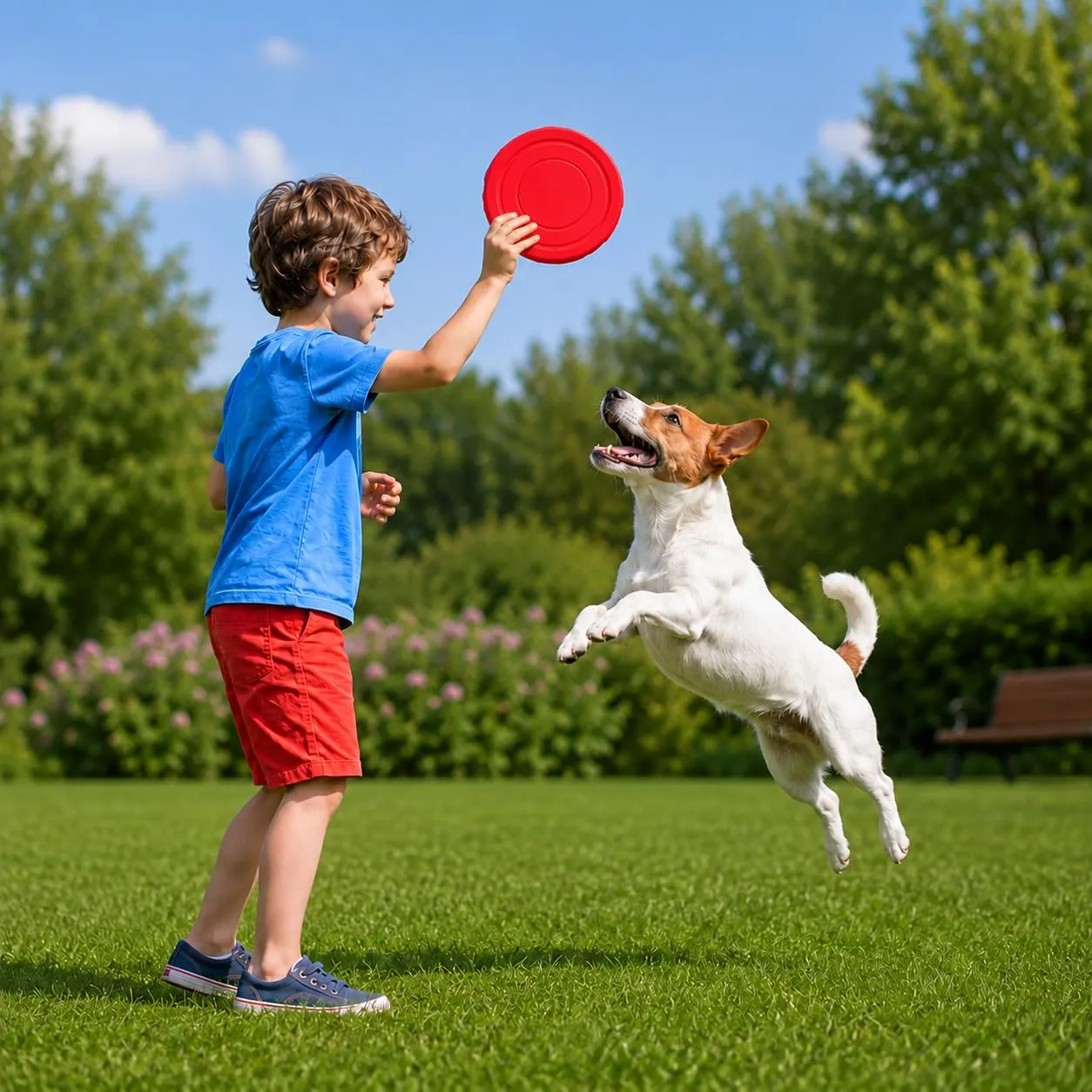 JAPORIA Frisbee per Cani in Gomma Morbida, 2 Pezzi, Rosso e Verde - immagine 2